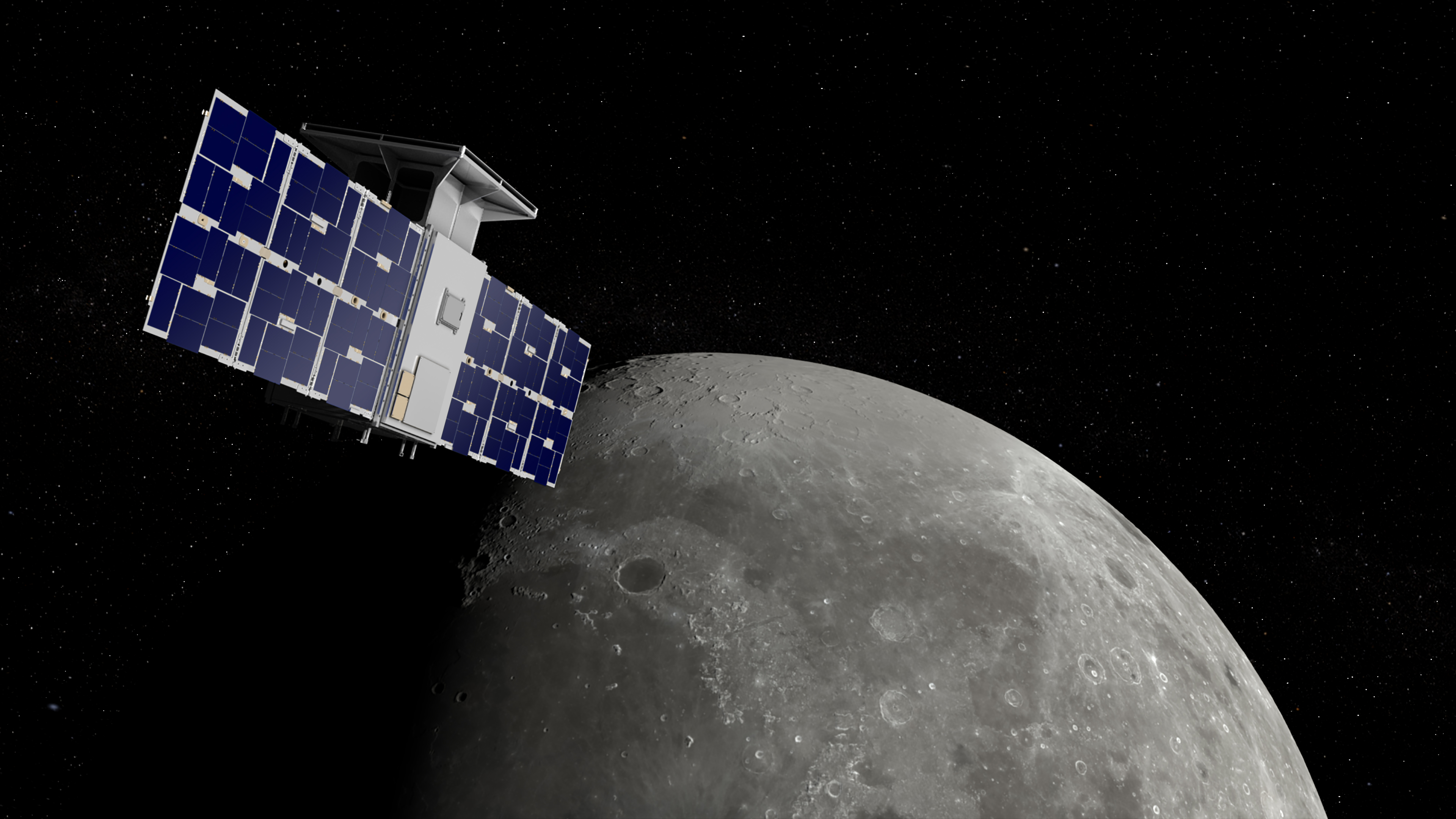 CAPSTONE approaches the lunar North Pole (Illustration)