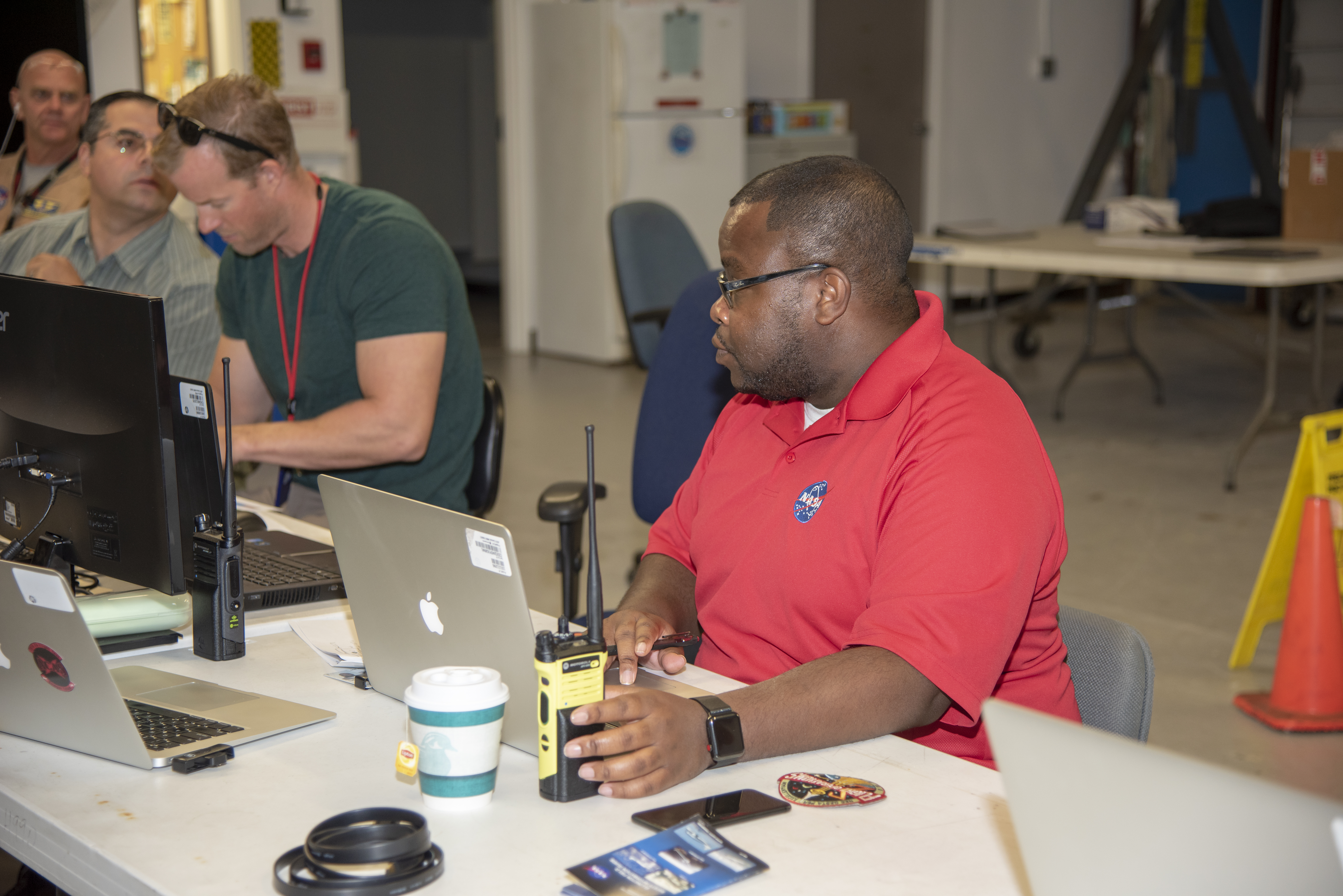 NASA Flight Operations Crew Monitors Supersonic Flight