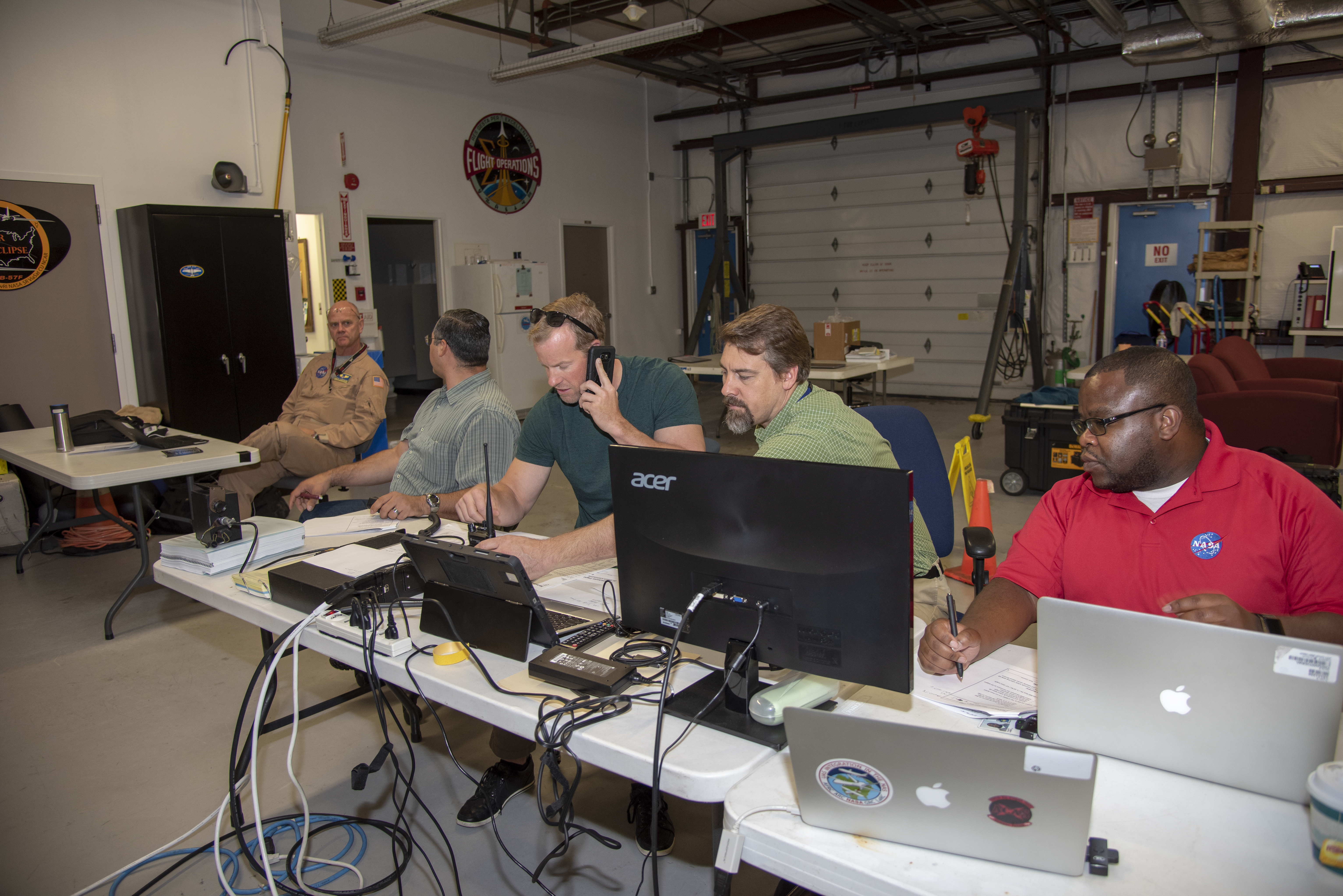 NASA Flight Operations Crew Monitors Supersonic Flight