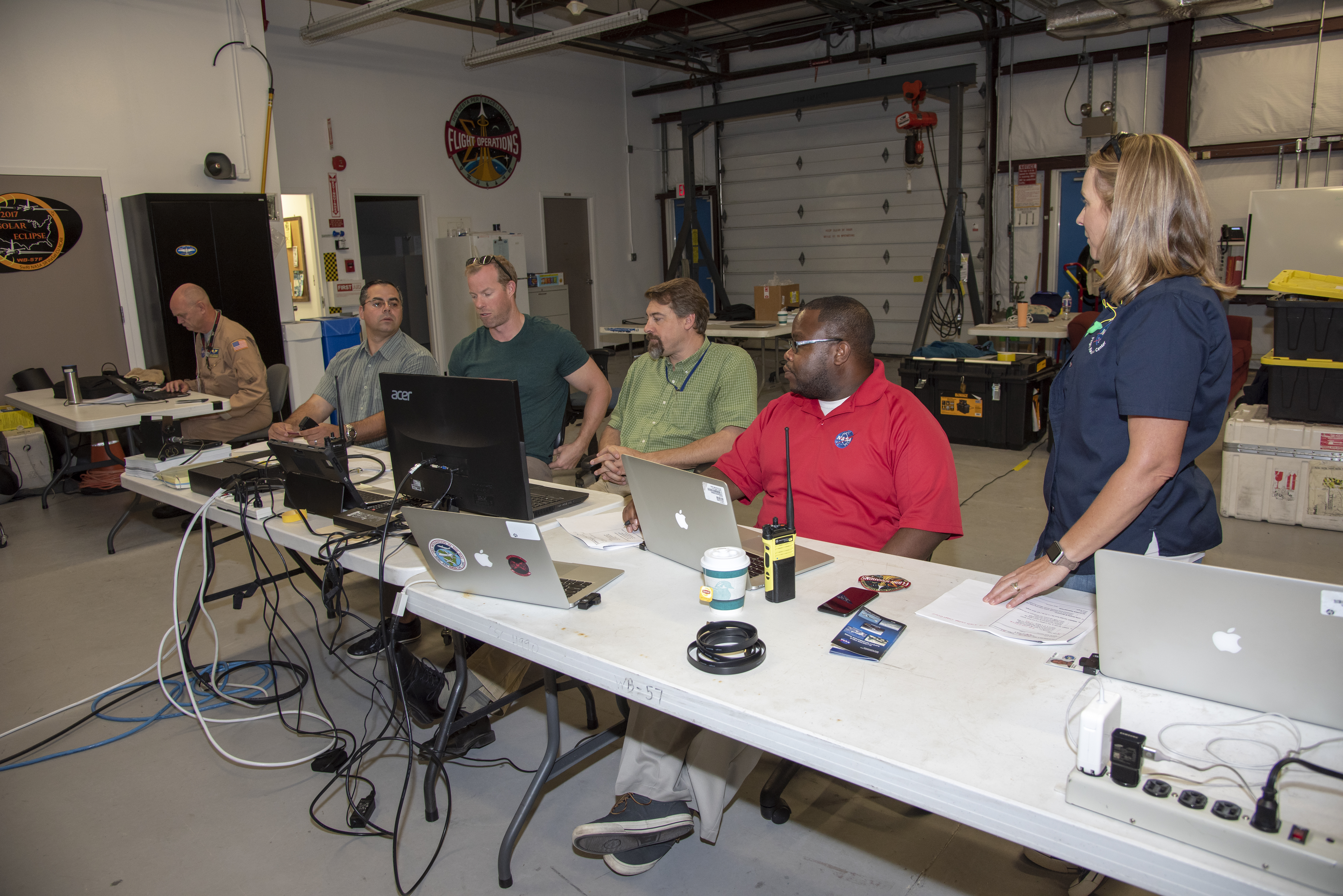NASA Flight Operations Crew Monitors Supersonic Flight