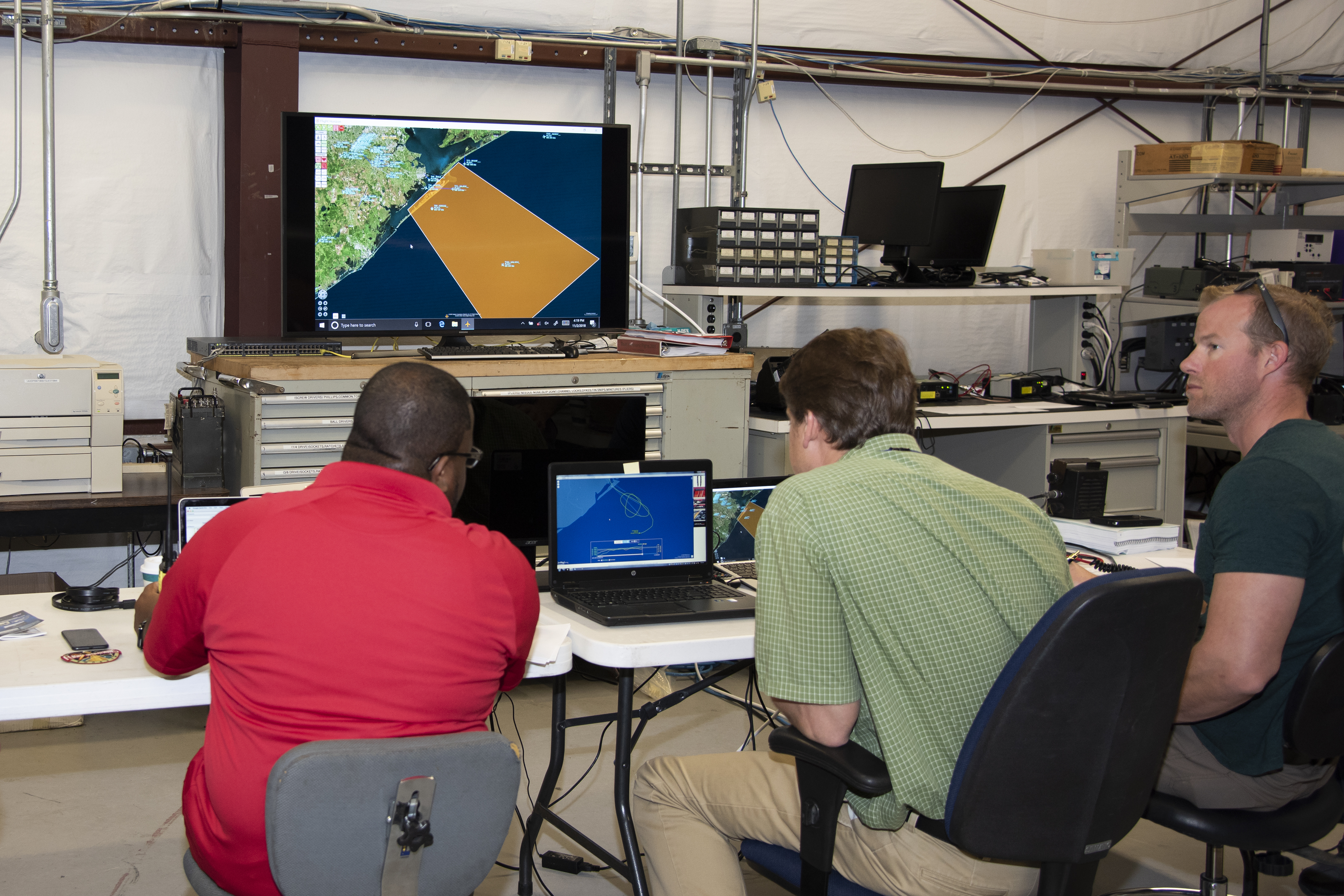 NASA Flight Operations Crew Monitors Supersonic Flight