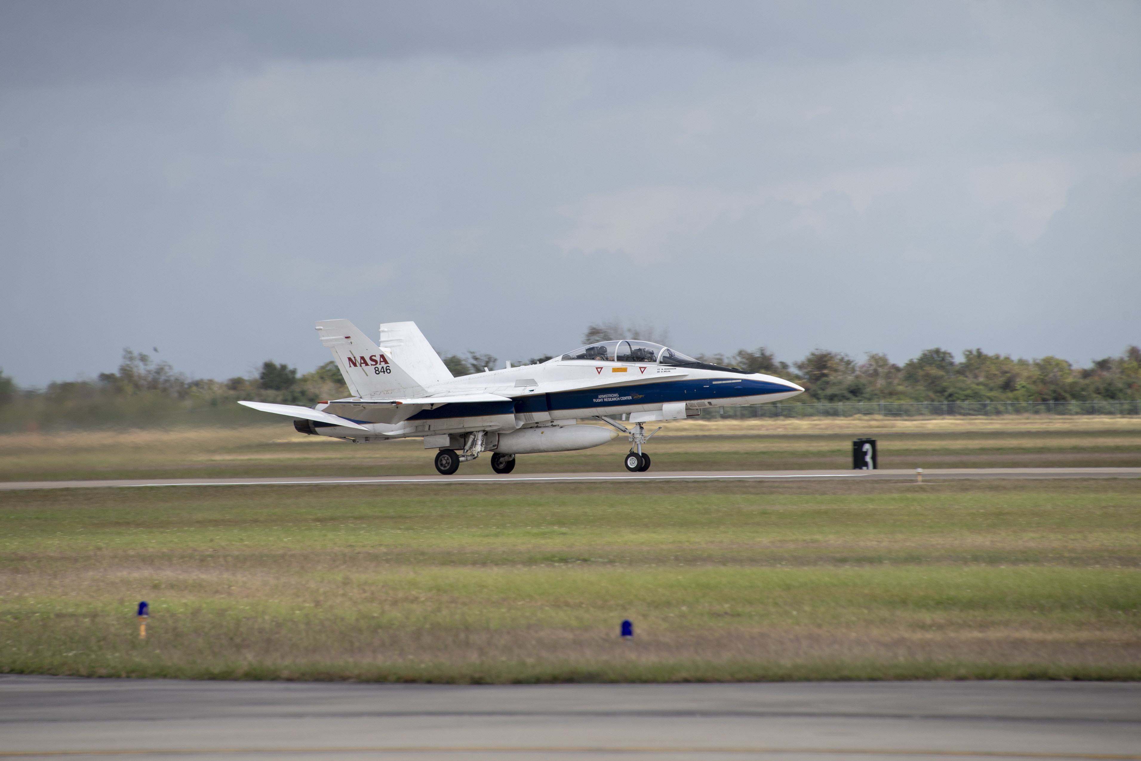 NASA F/A-18 Takes Off for QSF18 Supersonic Flight