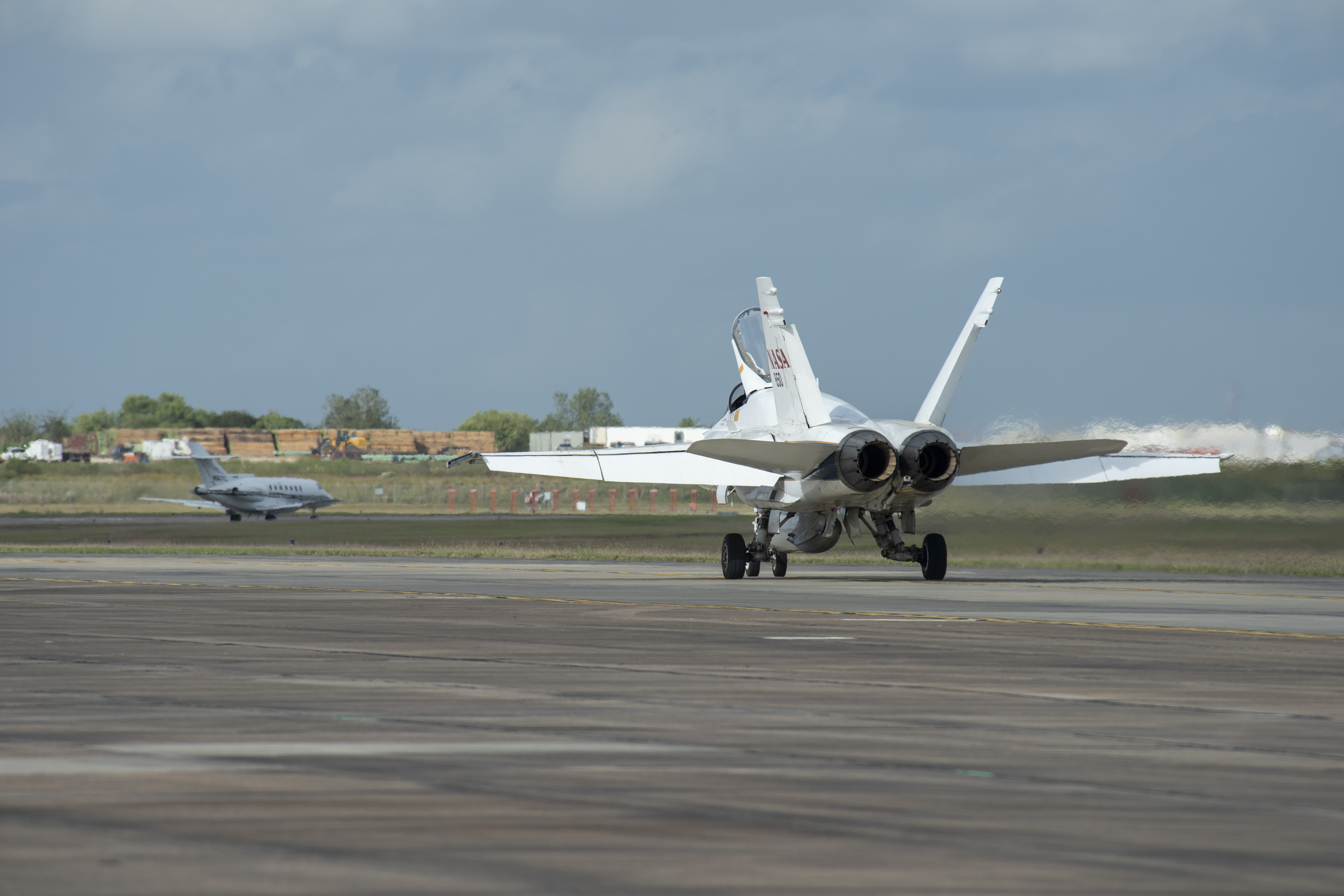 NASA F/A-18 Takes Off for QSF18 Supersonic Flight