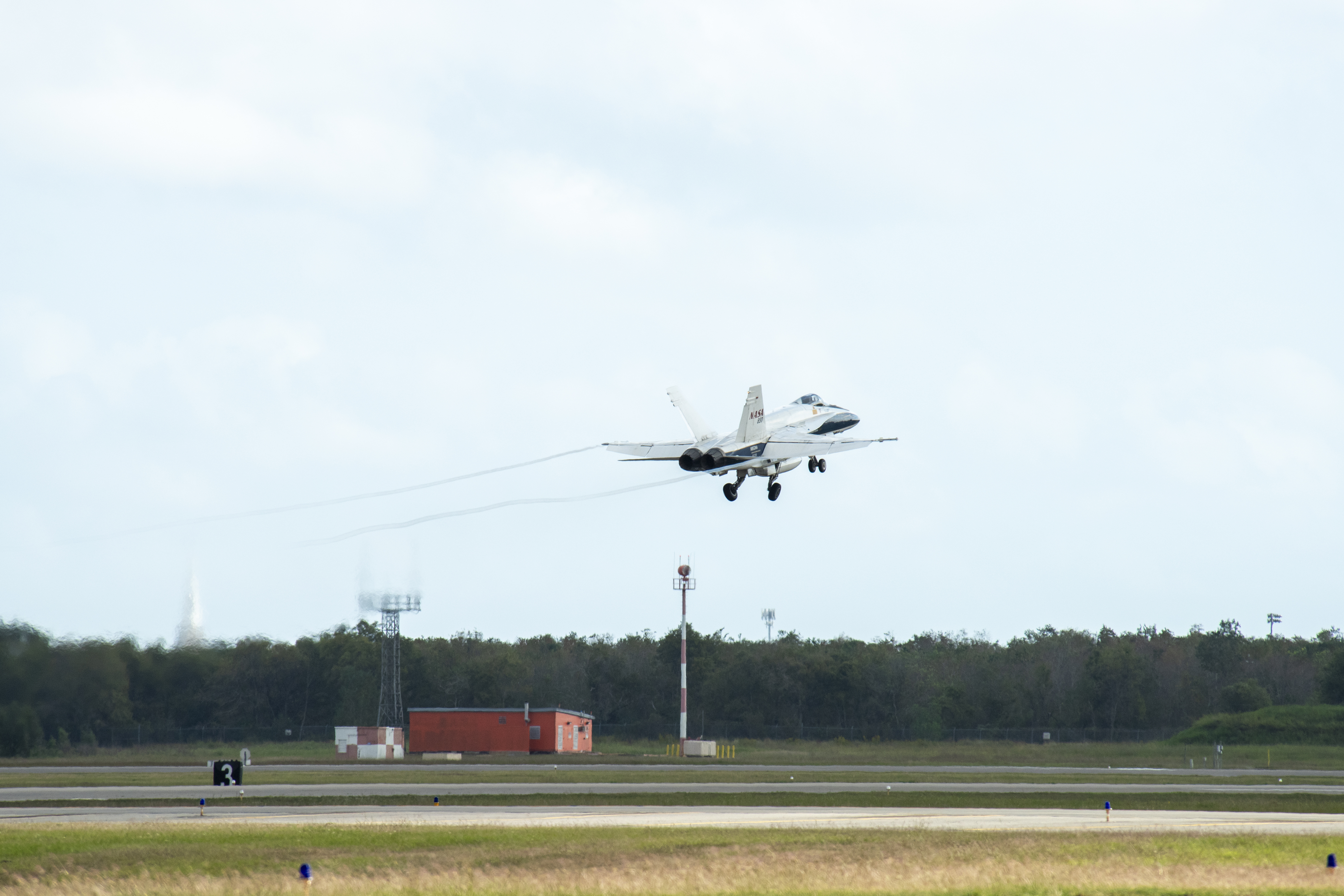NASA F/A-18 Takes Off for QSF18 Supersonic Flight