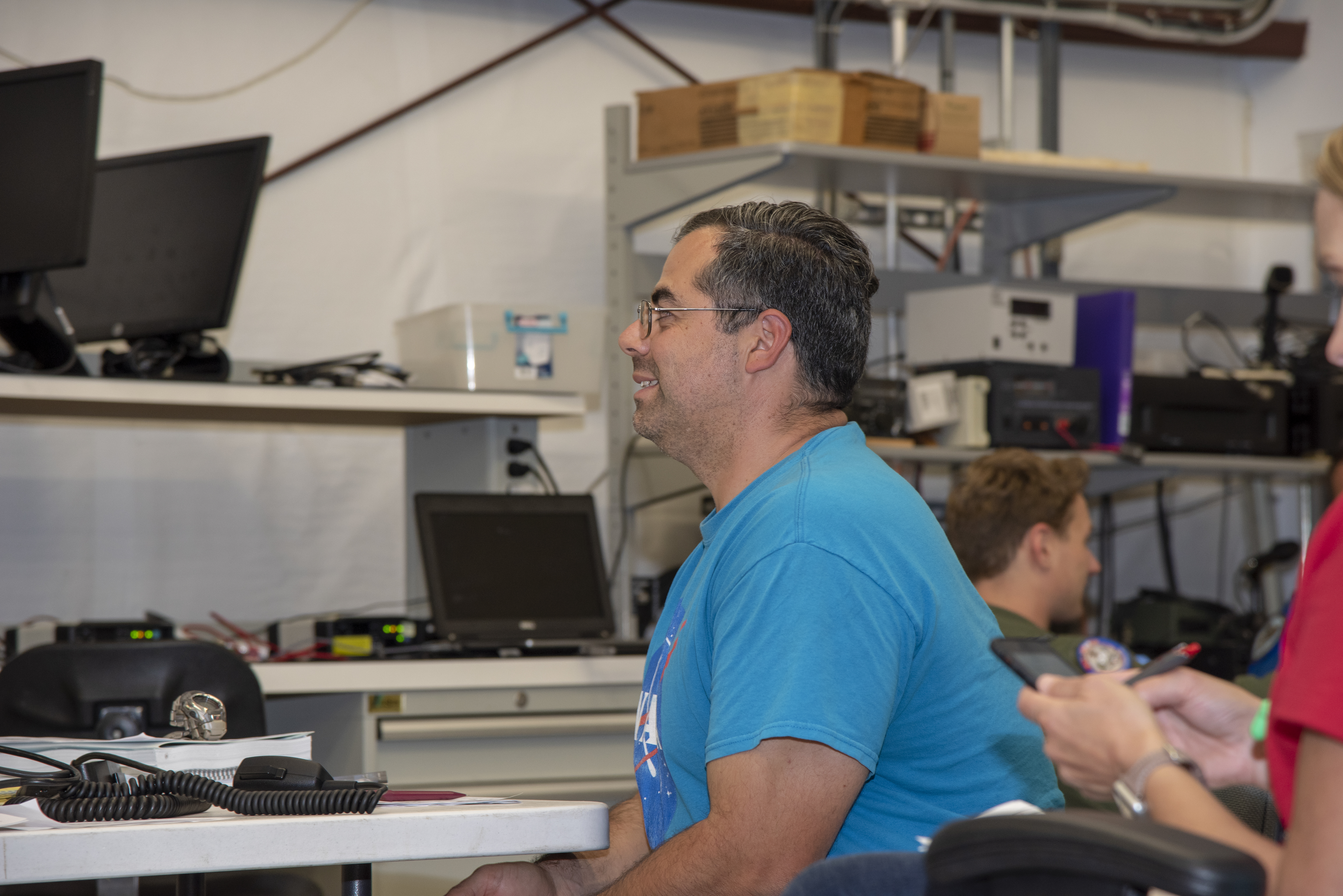 NASA Flight Operations Crew Monitors Supersonic Flight