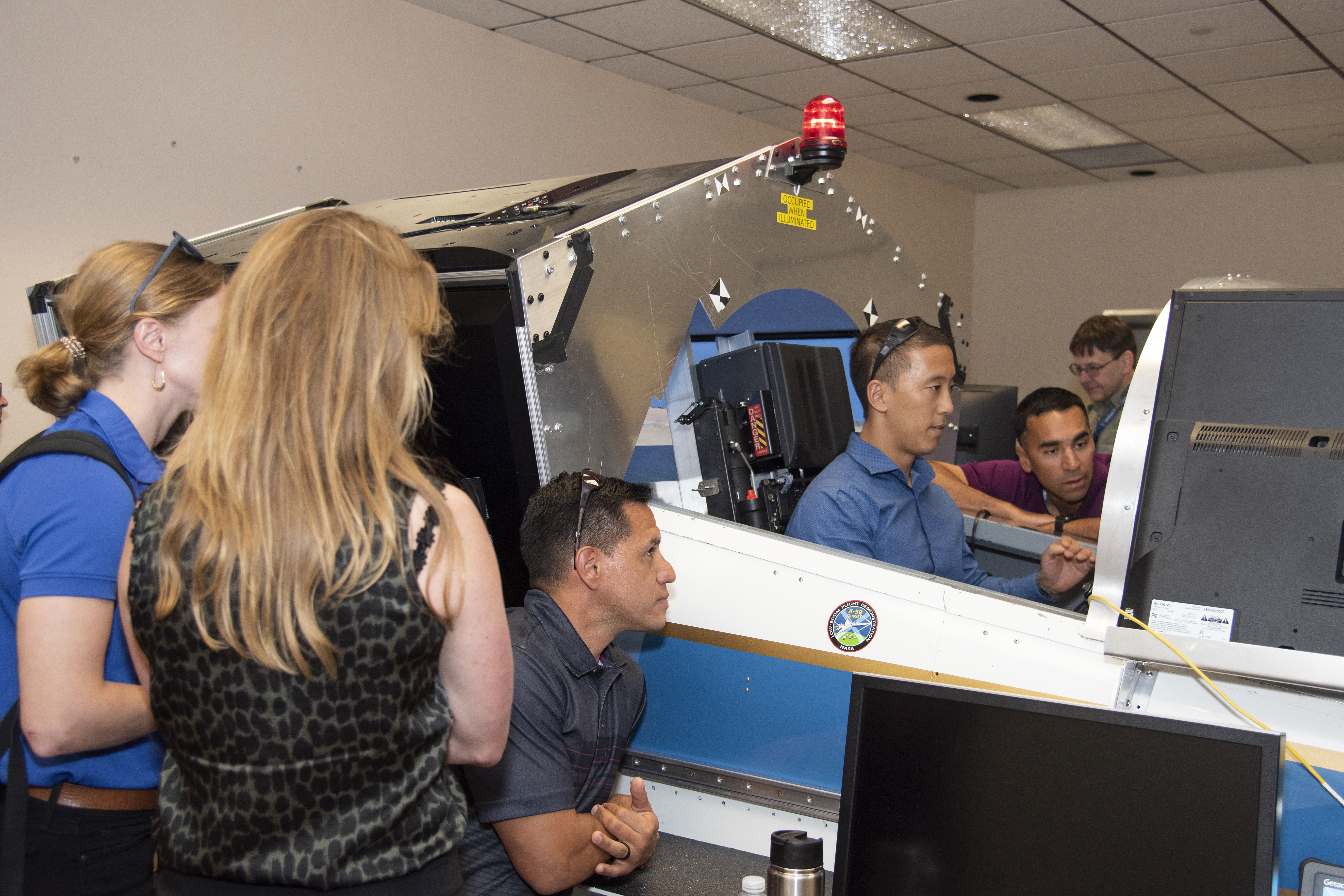 Astronauts Pilot X-59 Simulator at Armstrong Flight Research Center