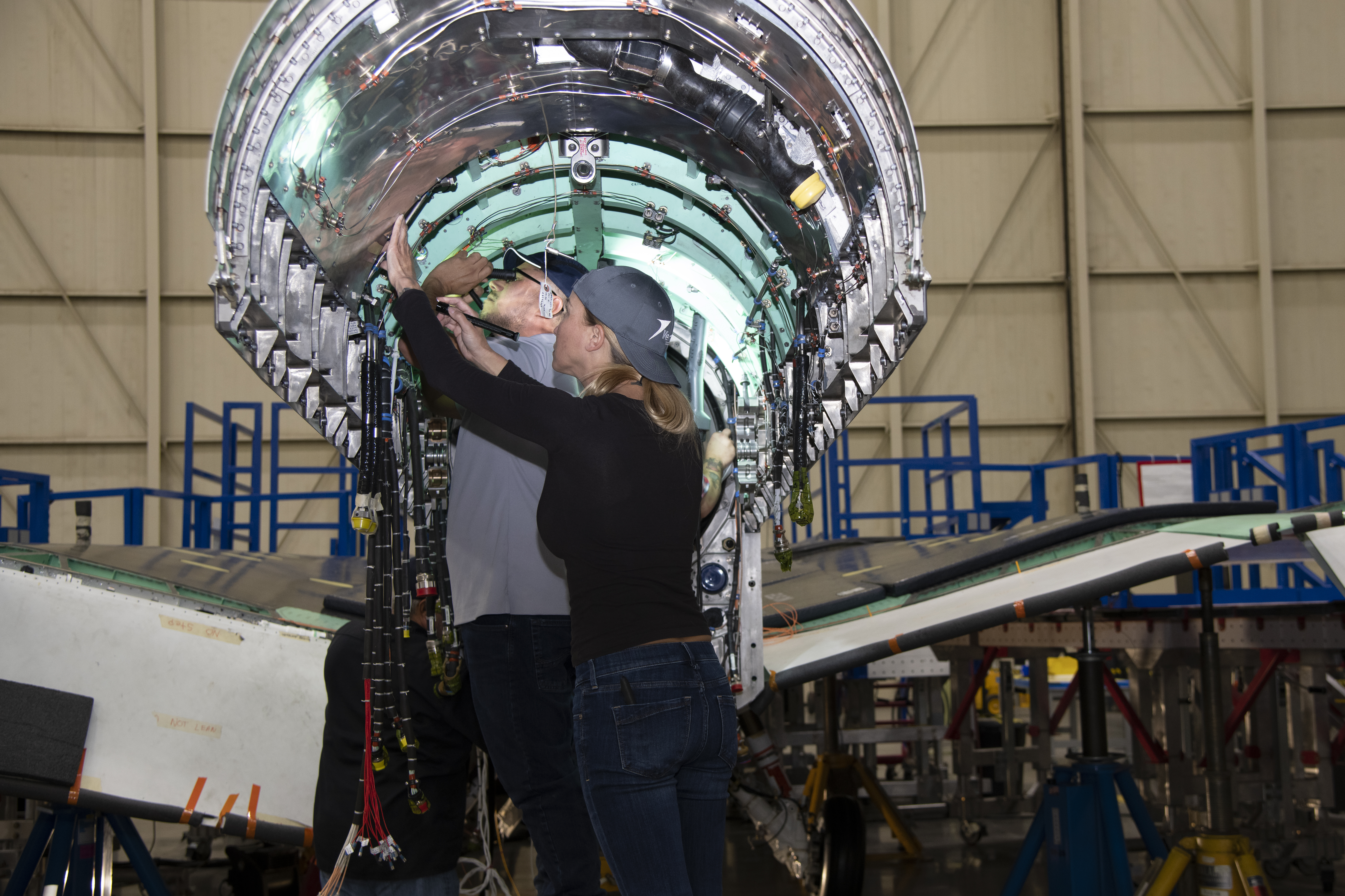 Engine Installed on NASA’s X-59 Experimental Aircraft