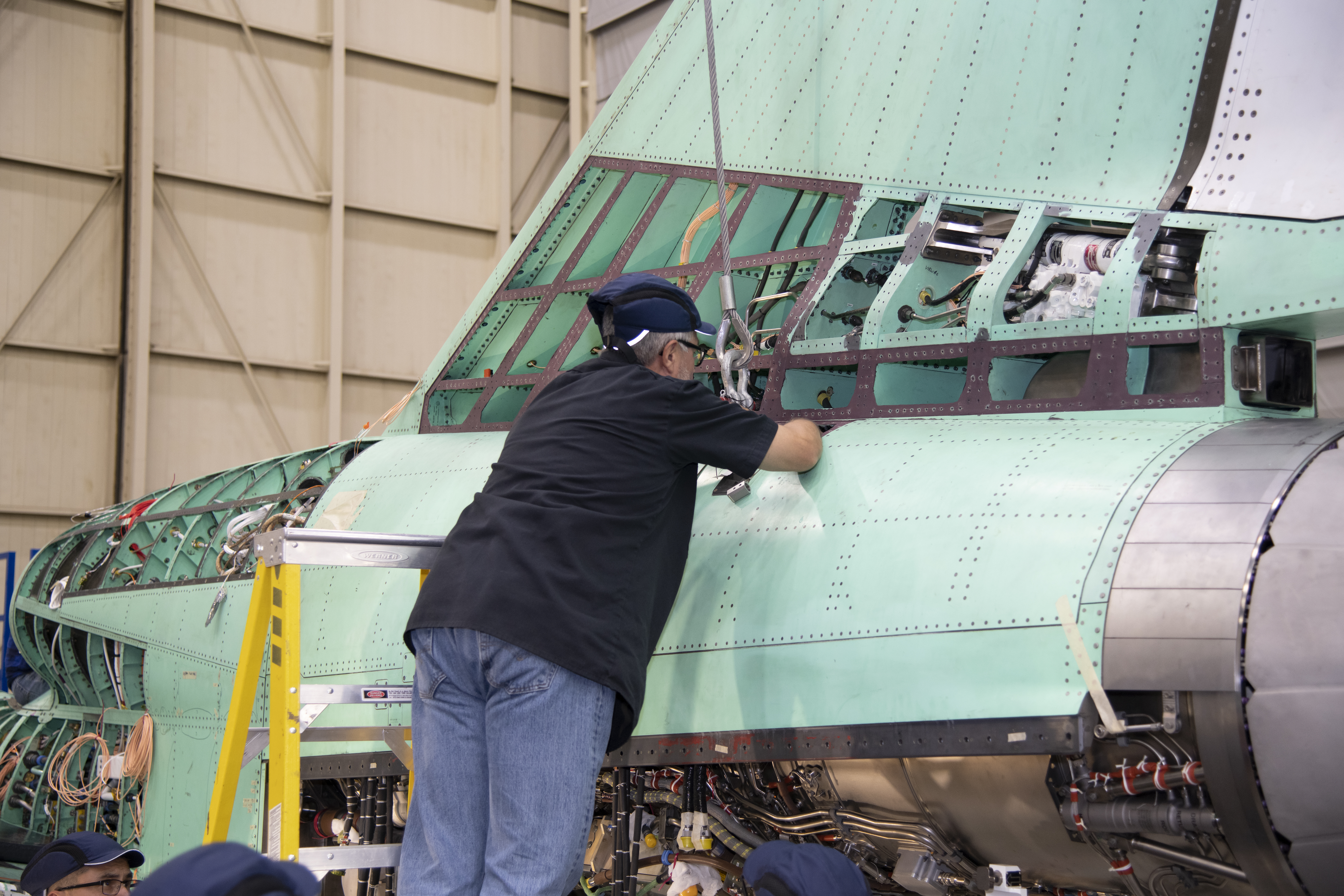 Engine Installed on NASA's X-59 Experimental Aircraft'