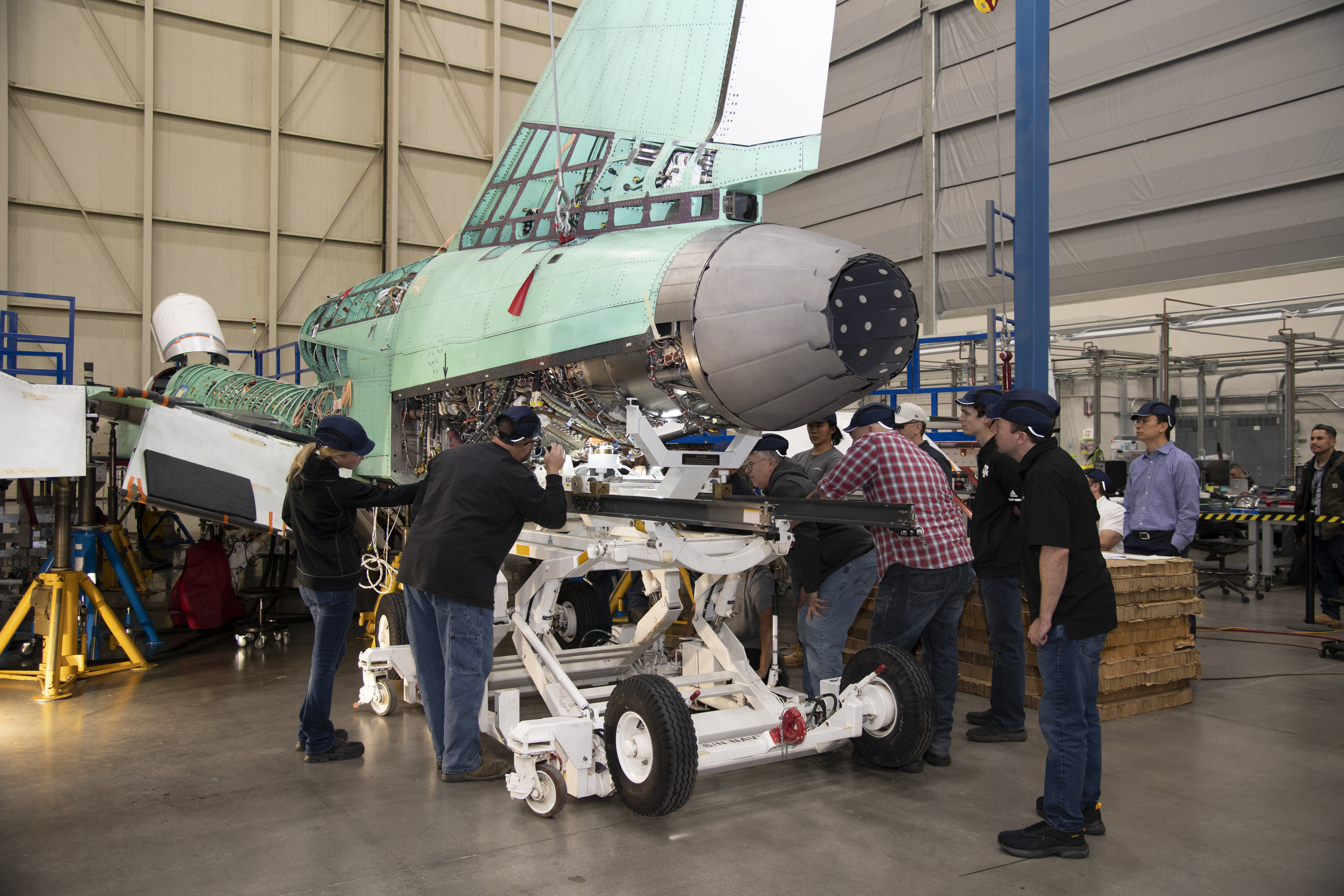 Engine Installed on NASA’s X-59 Experimental Aircraft