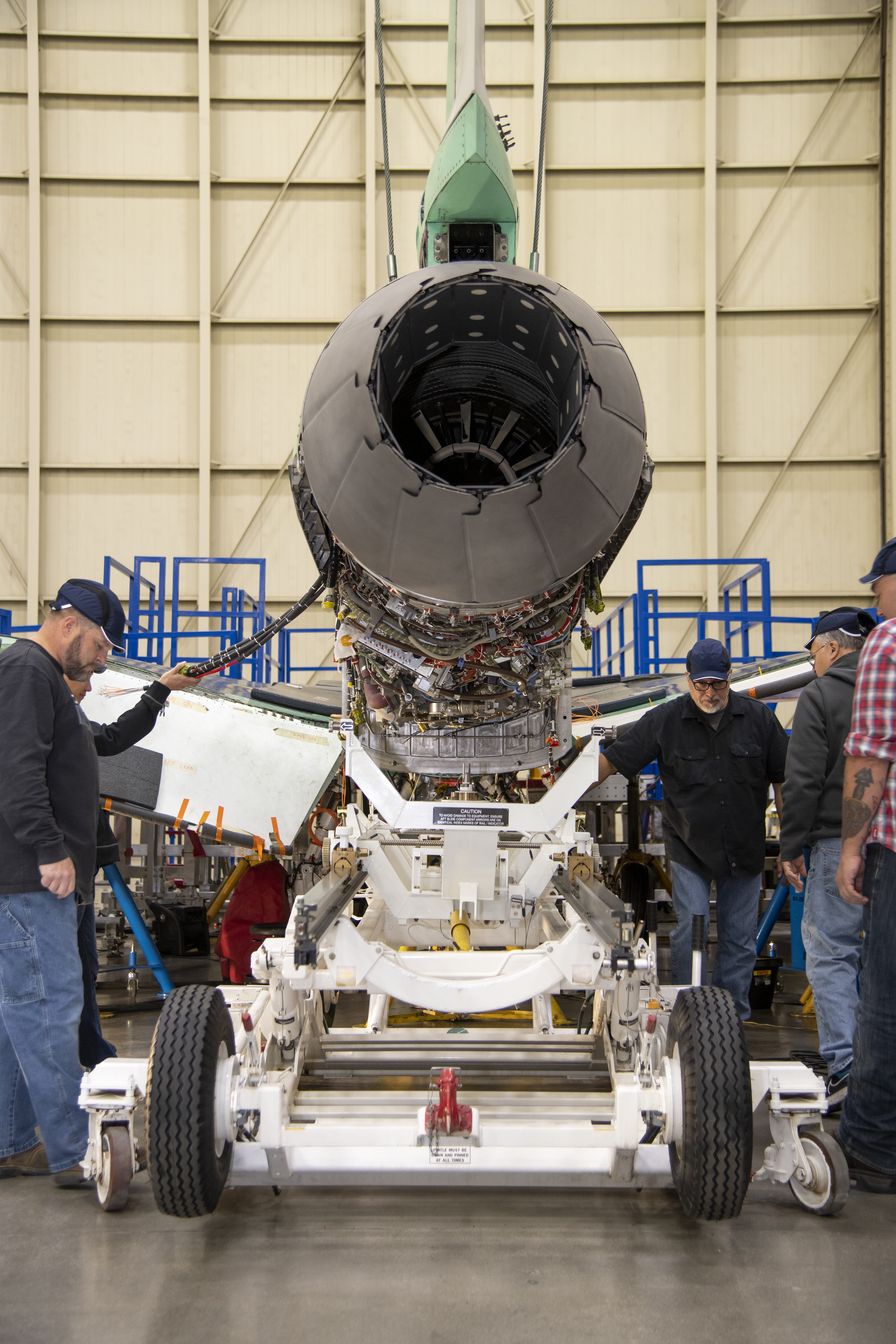 Engine Installed on NASA’s X-59 Experimental Aircraft