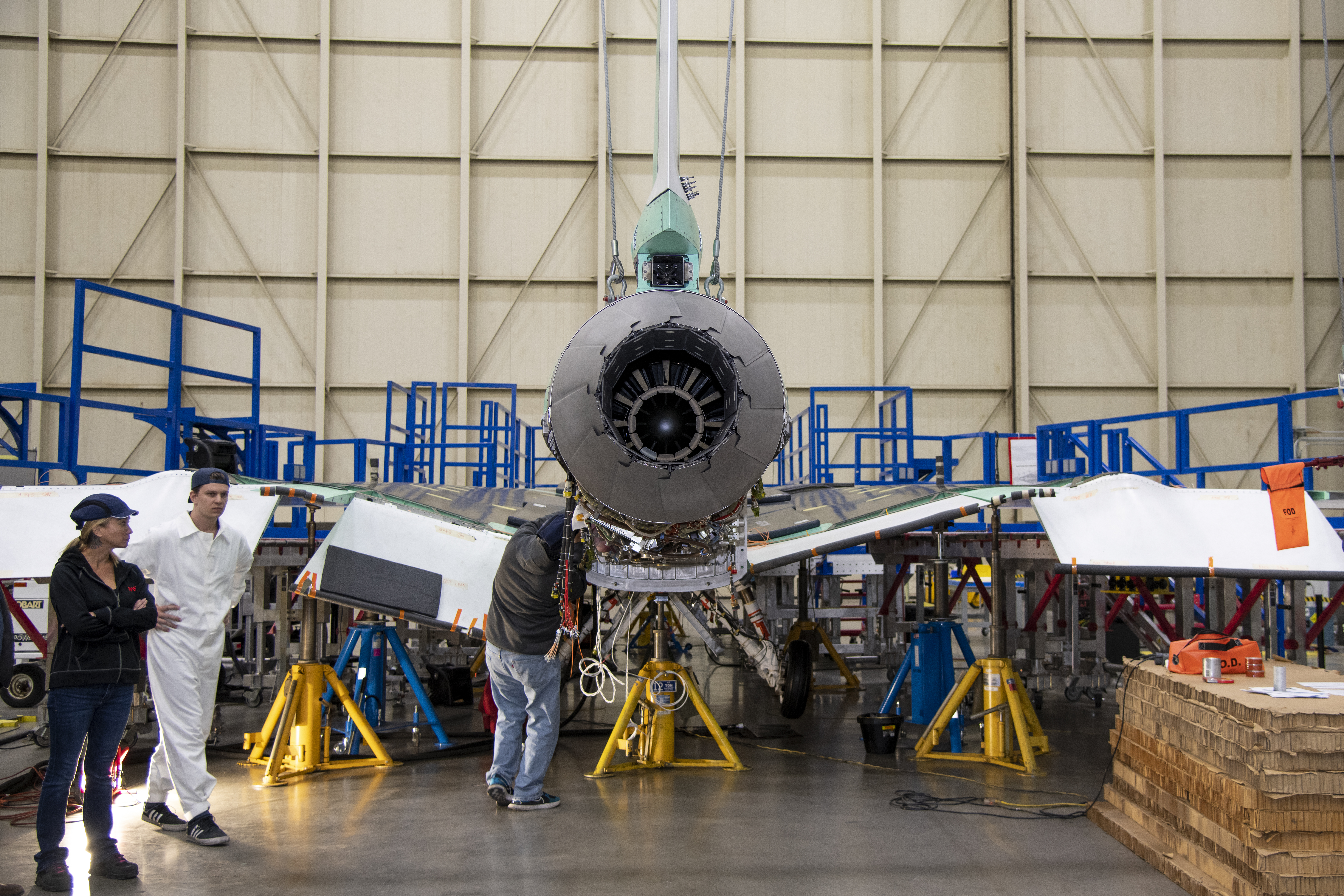 Engine Installed on NASA’s X-59 Experimental Aircraft