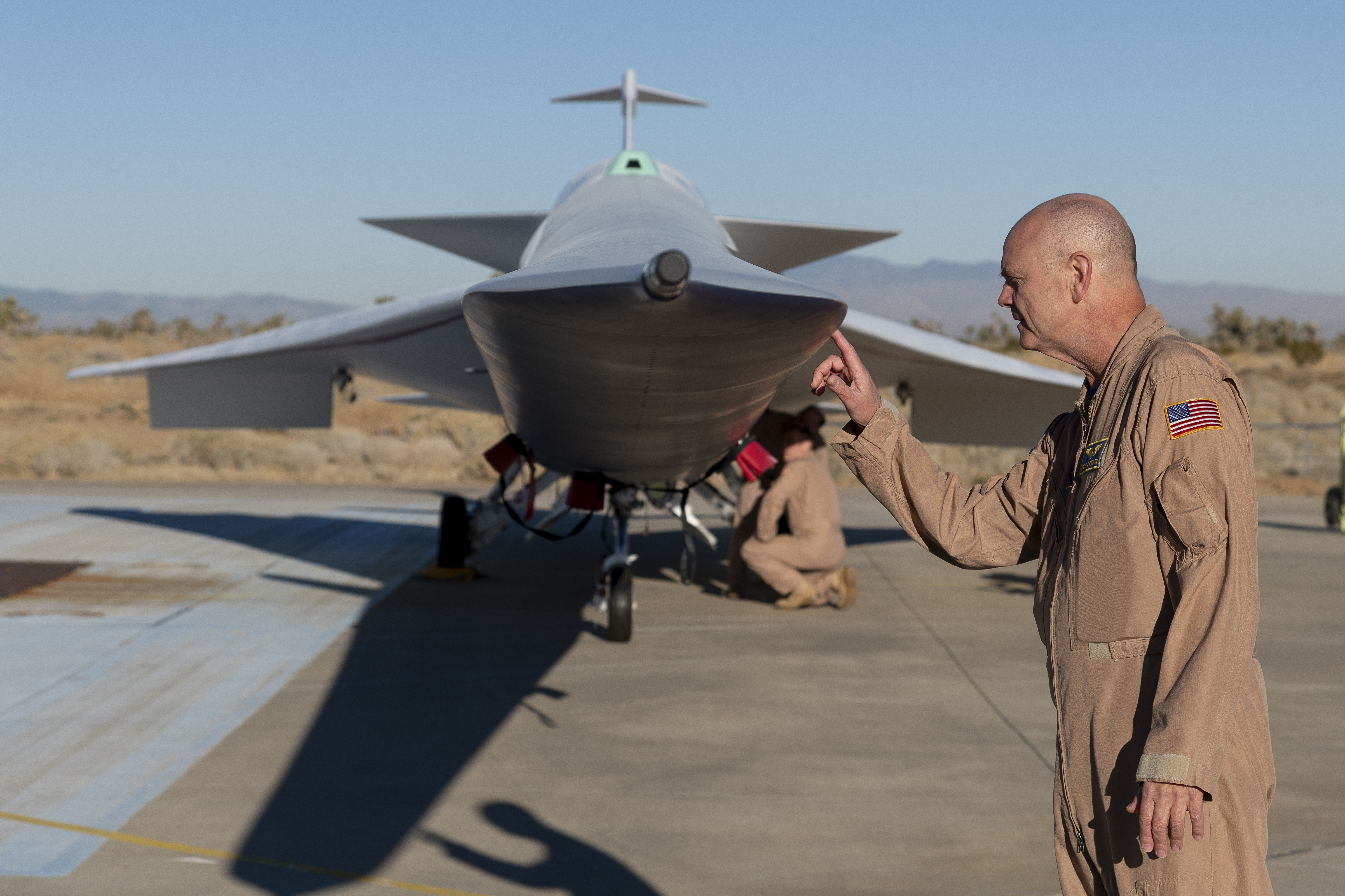 NASA Test Pilot Checks Out Painted X-59