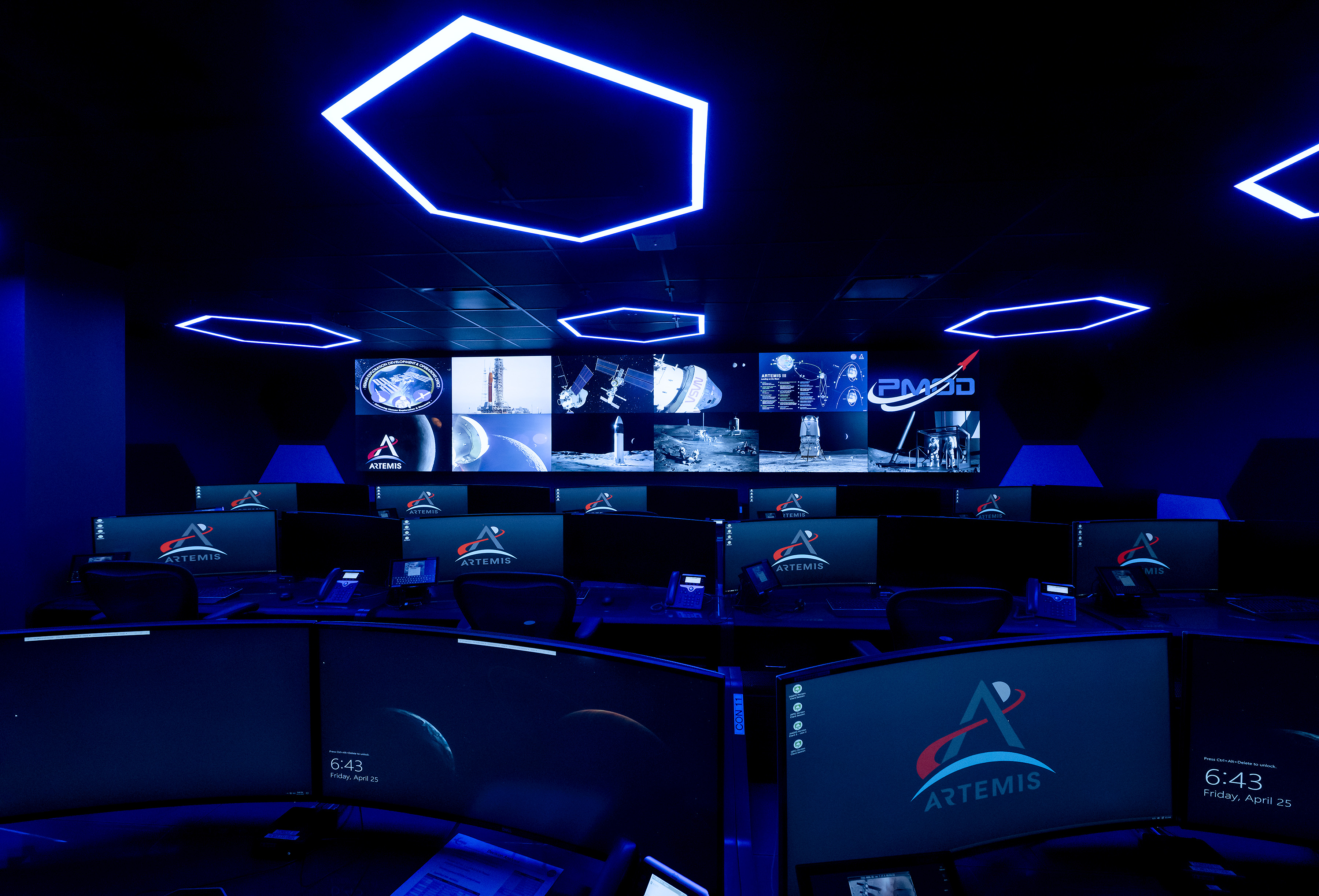 Twin Control Rooms at NASA Marshall Support Science, Mission Safety for Artemis