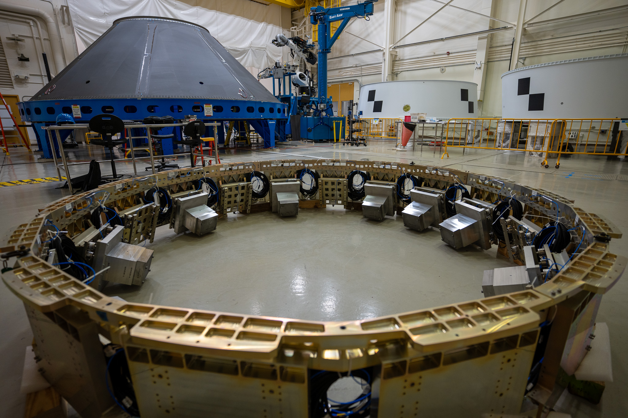 SLS Payload Adapter Manufactured, Prepared for Testing at NASA Marshall