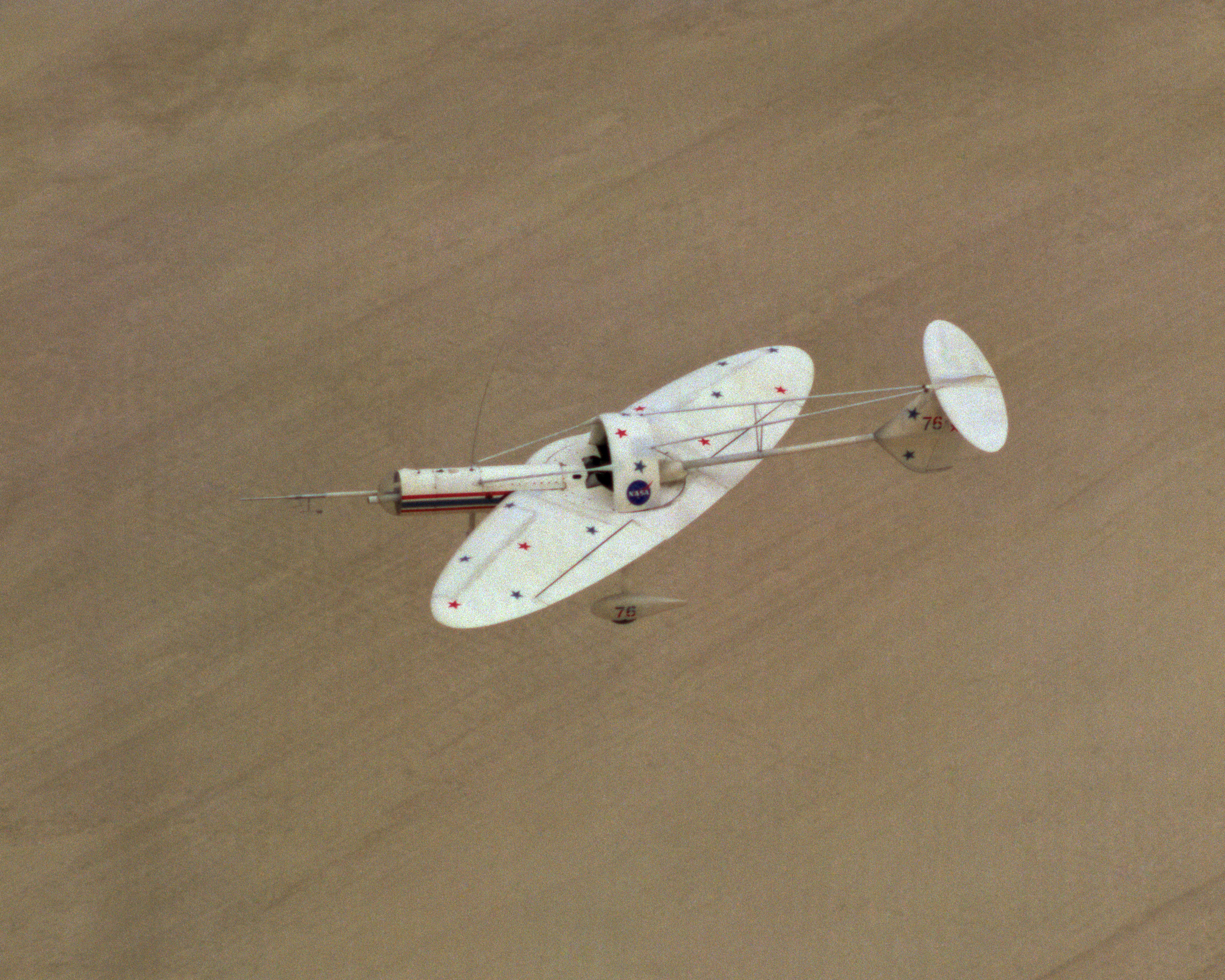 Oblique Wing Research Aircraft in flight