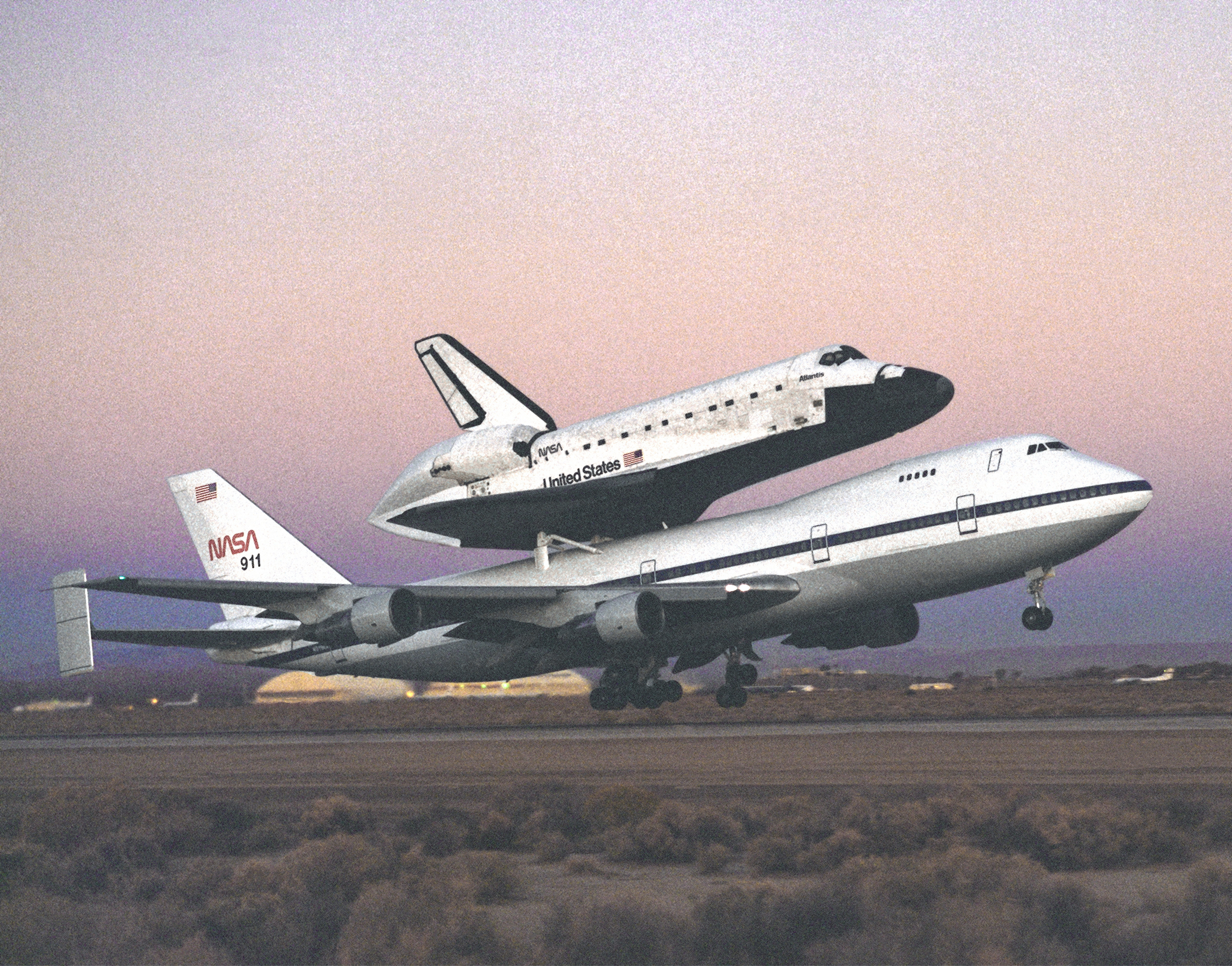 STS-66 Atlantis 747 SCA Ferry Flight Morning Takeoff for Delivery to Kennedy Space Center, Florida