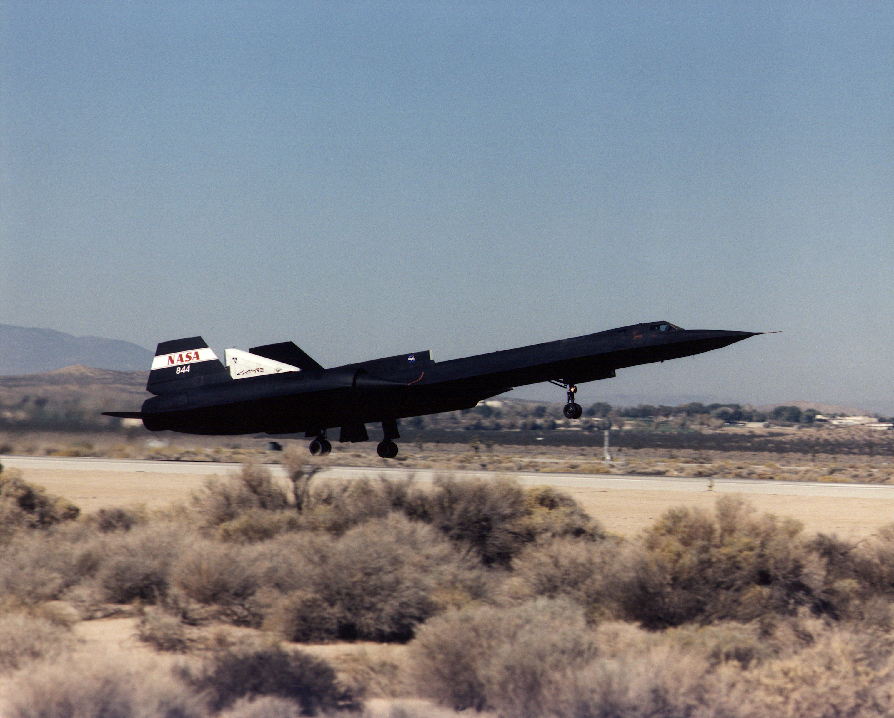 Linear Aerospike SR-71 Experiment (LASRE) first flight takeoff