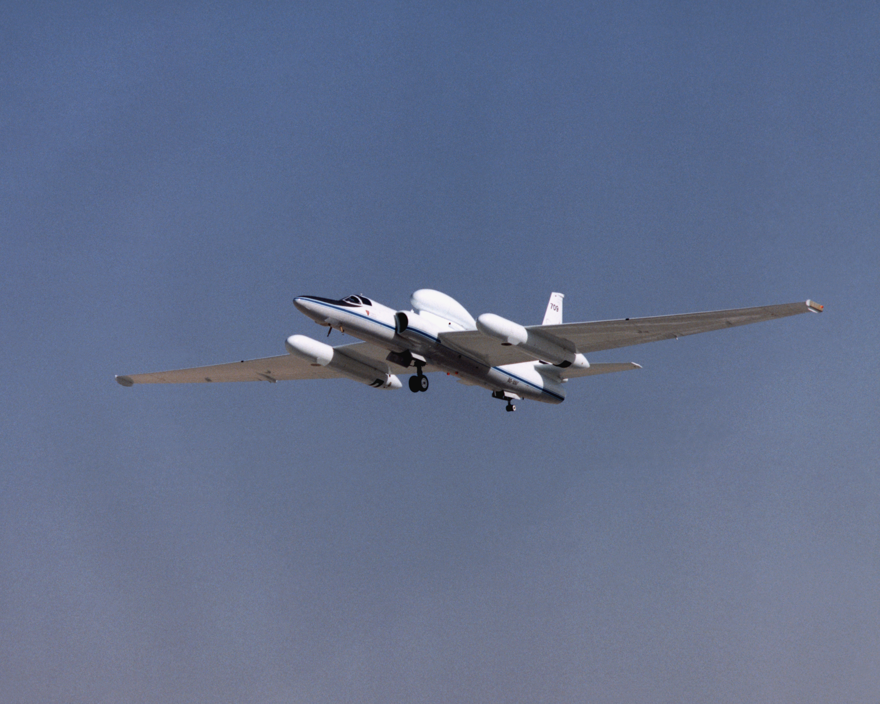 Lockheed ER-2 #709 high altitude research aircraft during take off