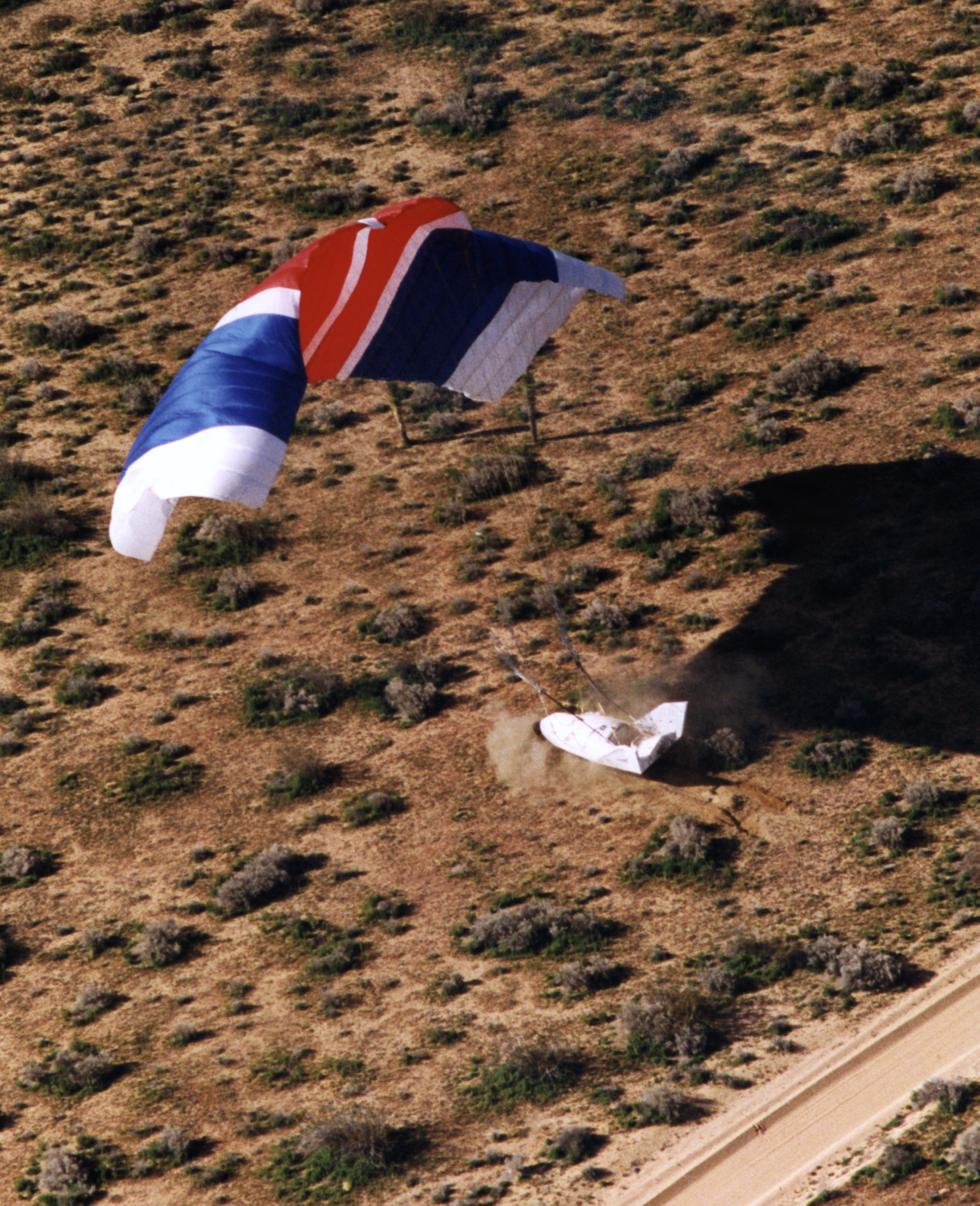 X-38 - Landing After First Free Flight, March 12, 1998