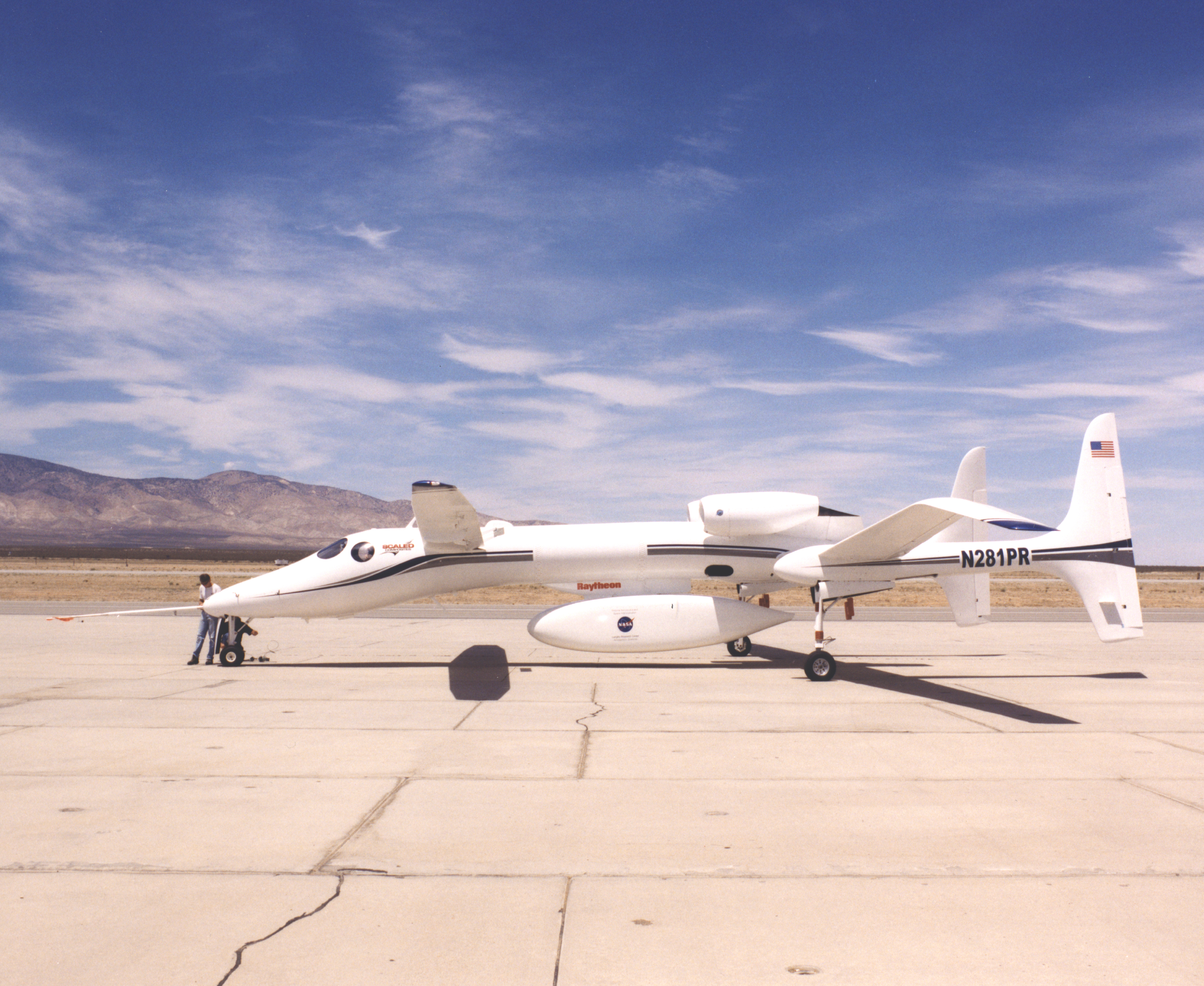 ERAST Program Proteus Aircraft on Runway at Mojave Airport in Mojave, California