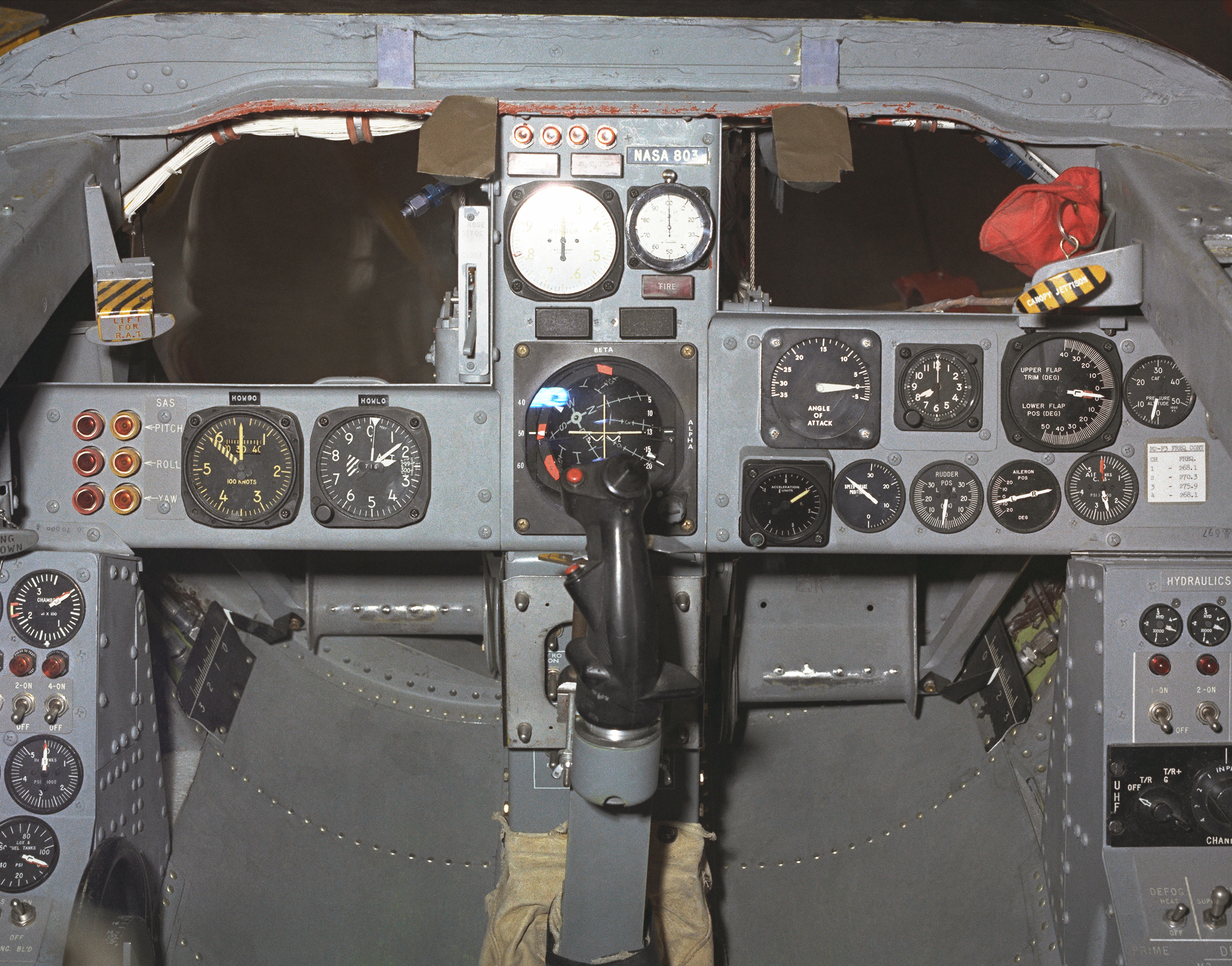 M2-F3 cockpit instrument panel