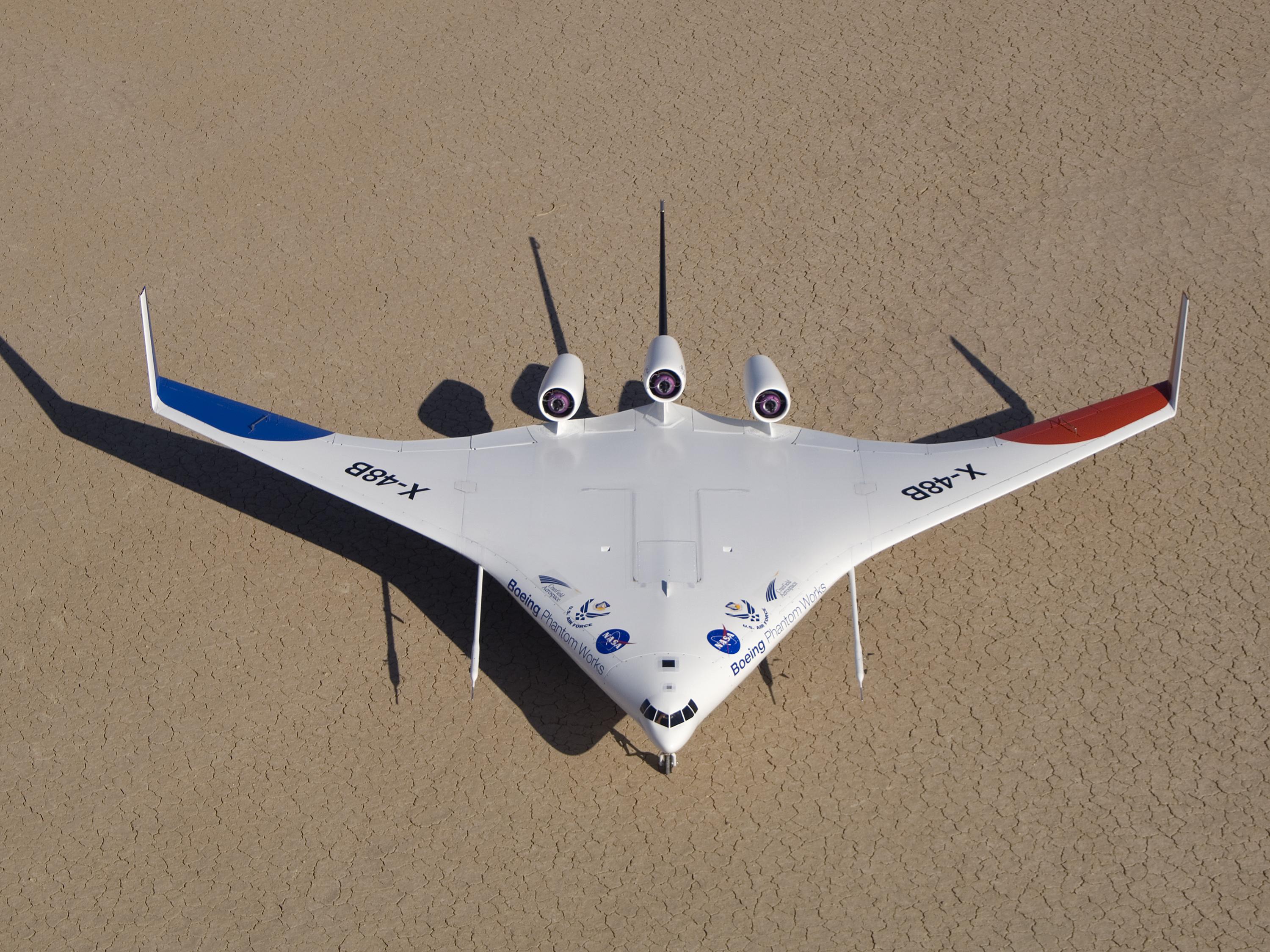 X-48B Demonstrates its Unique Triangular Lines