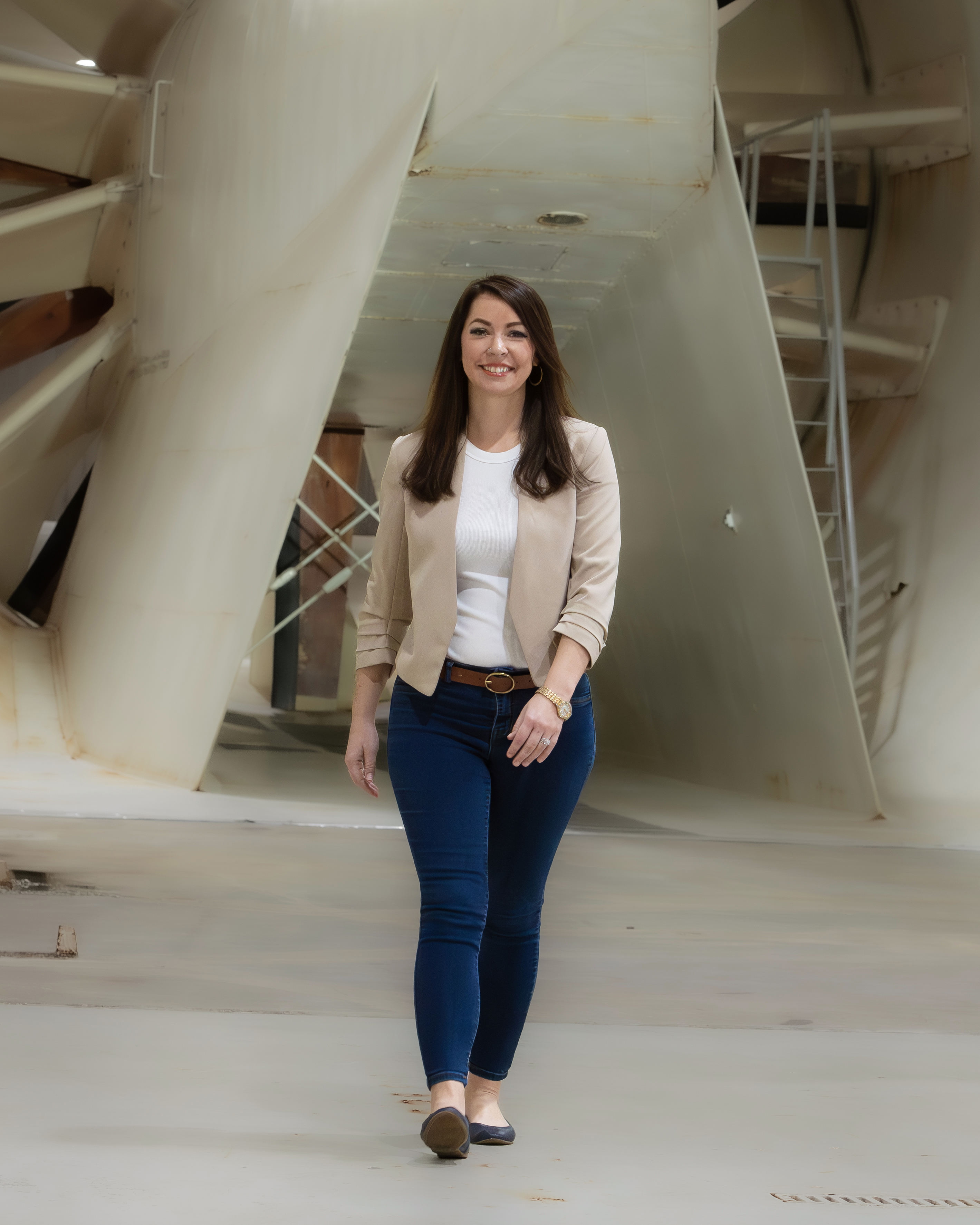 Faces of NASA photograph of Emily Timko in the IRT (Icing Reach