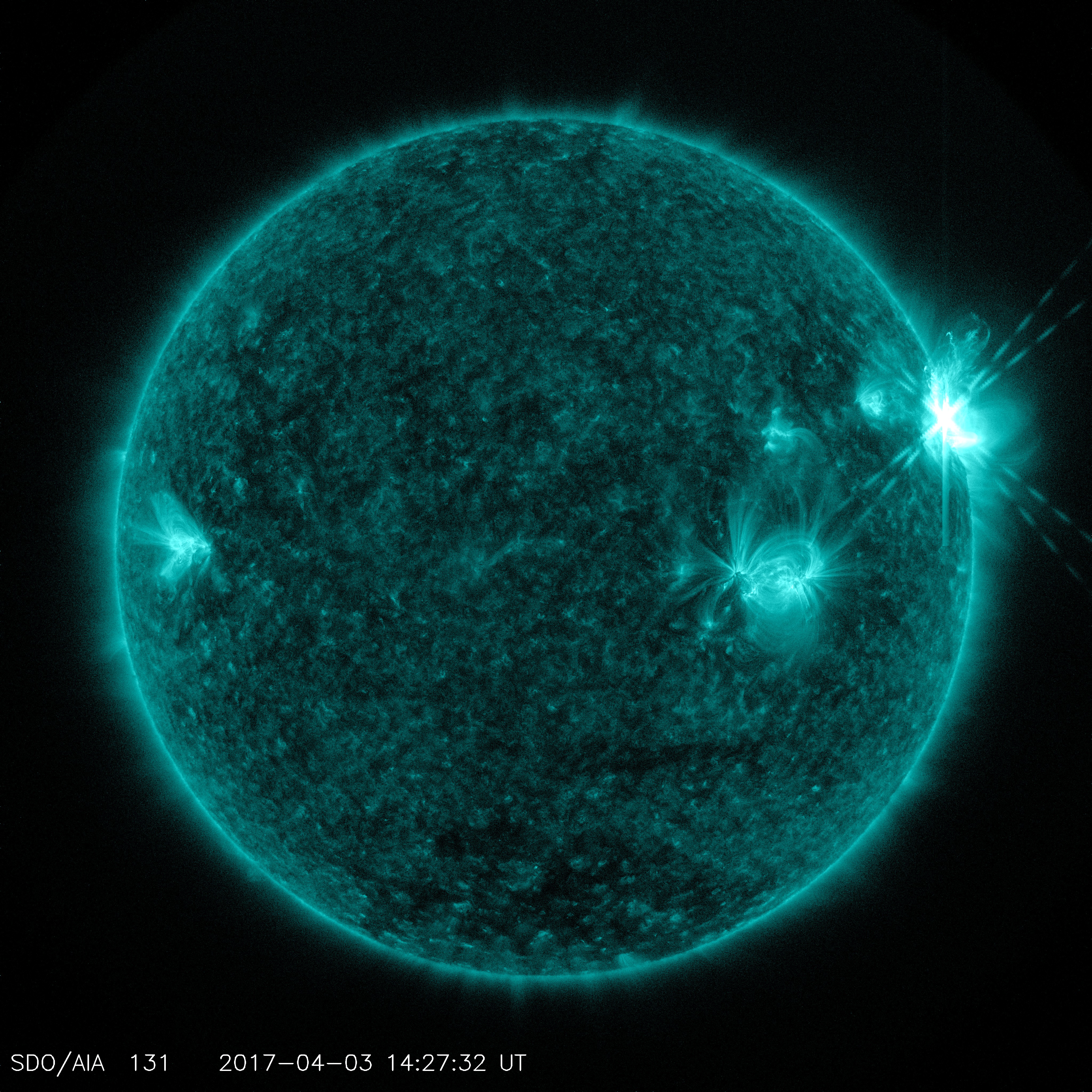 NASA’s Solar Dynamics Observatory Captured Trio of Solar Flares April 2-3