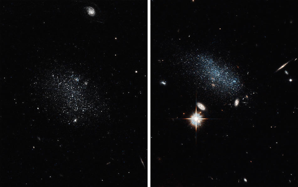Hubble Uncovers a Galaxy Pair Coming in from the Wilderness