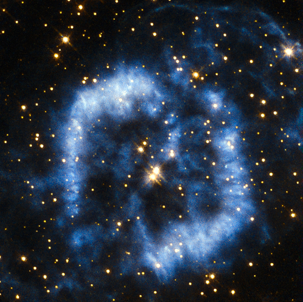 Hubble Sees an Aging Star Wave Goodbye