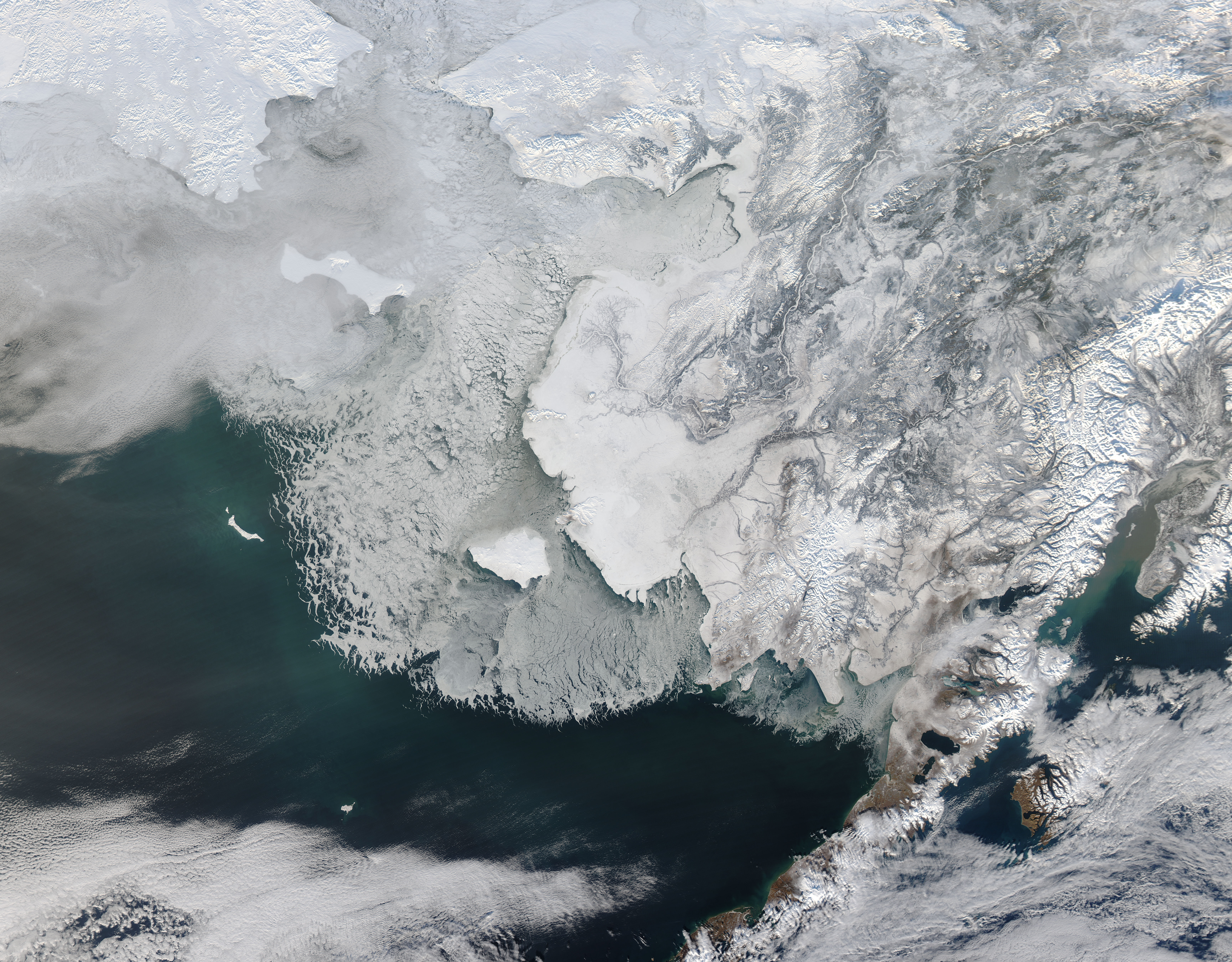 Sea ice off western Alaska