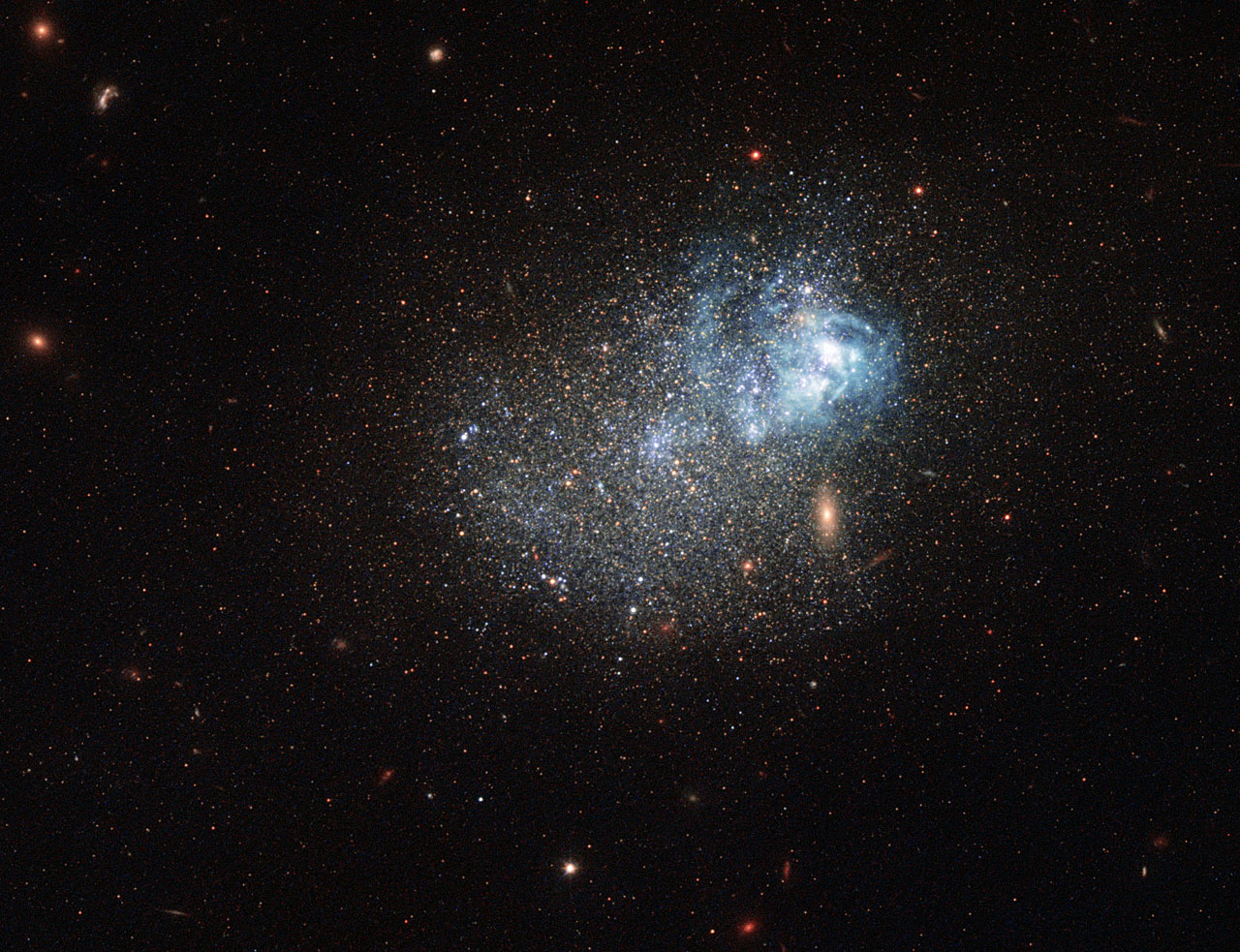 Hubble Sweeps a Messy Star Factory