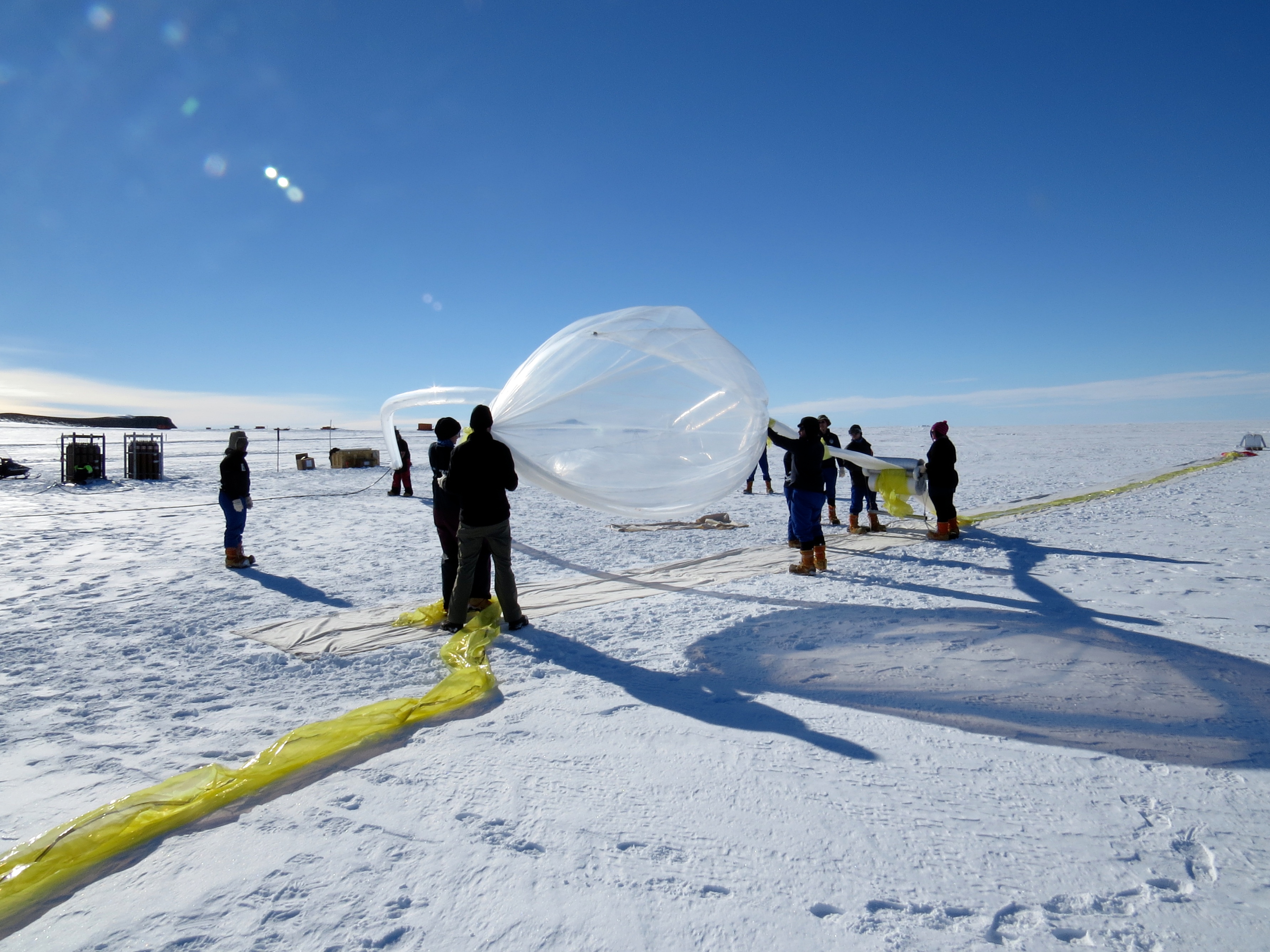 Ballooning in the constant sun of the South Pole summer