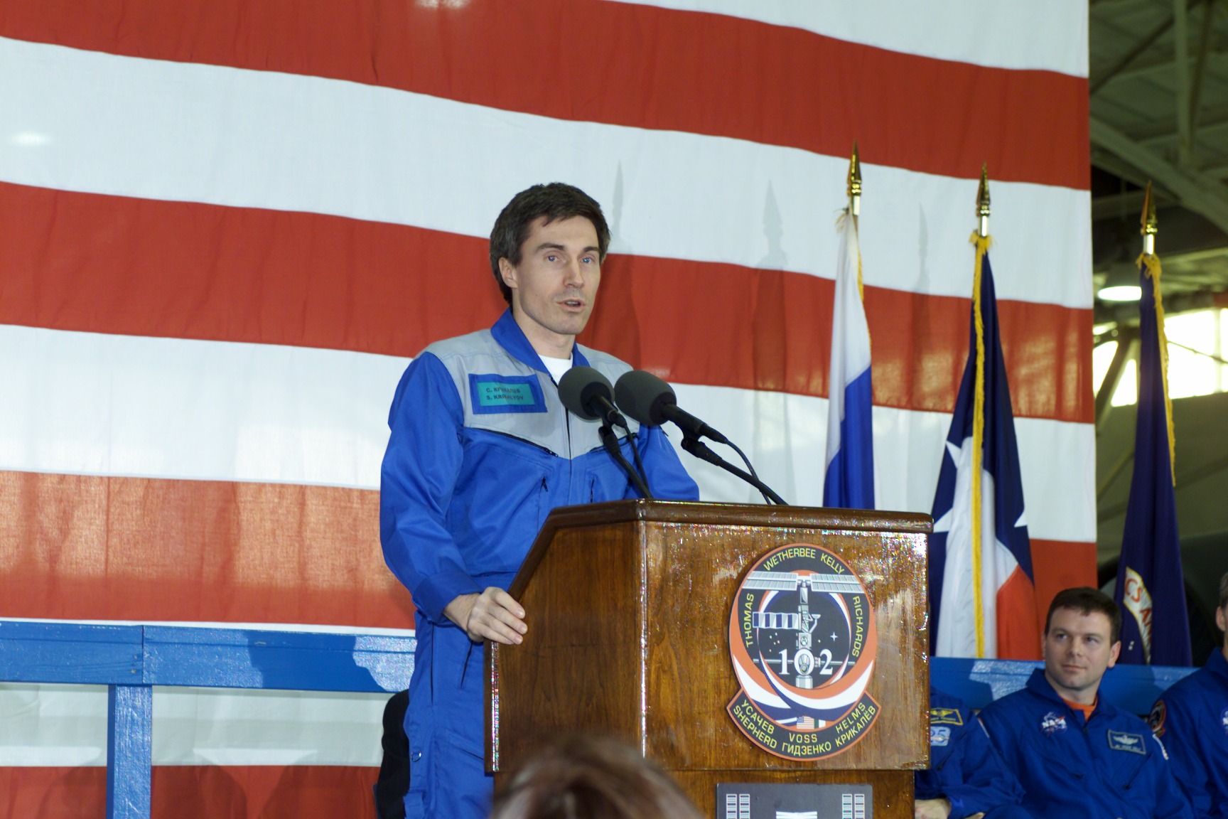 STS-102 / Expedition 1 Crew Return Ceremony at Ellington Field.