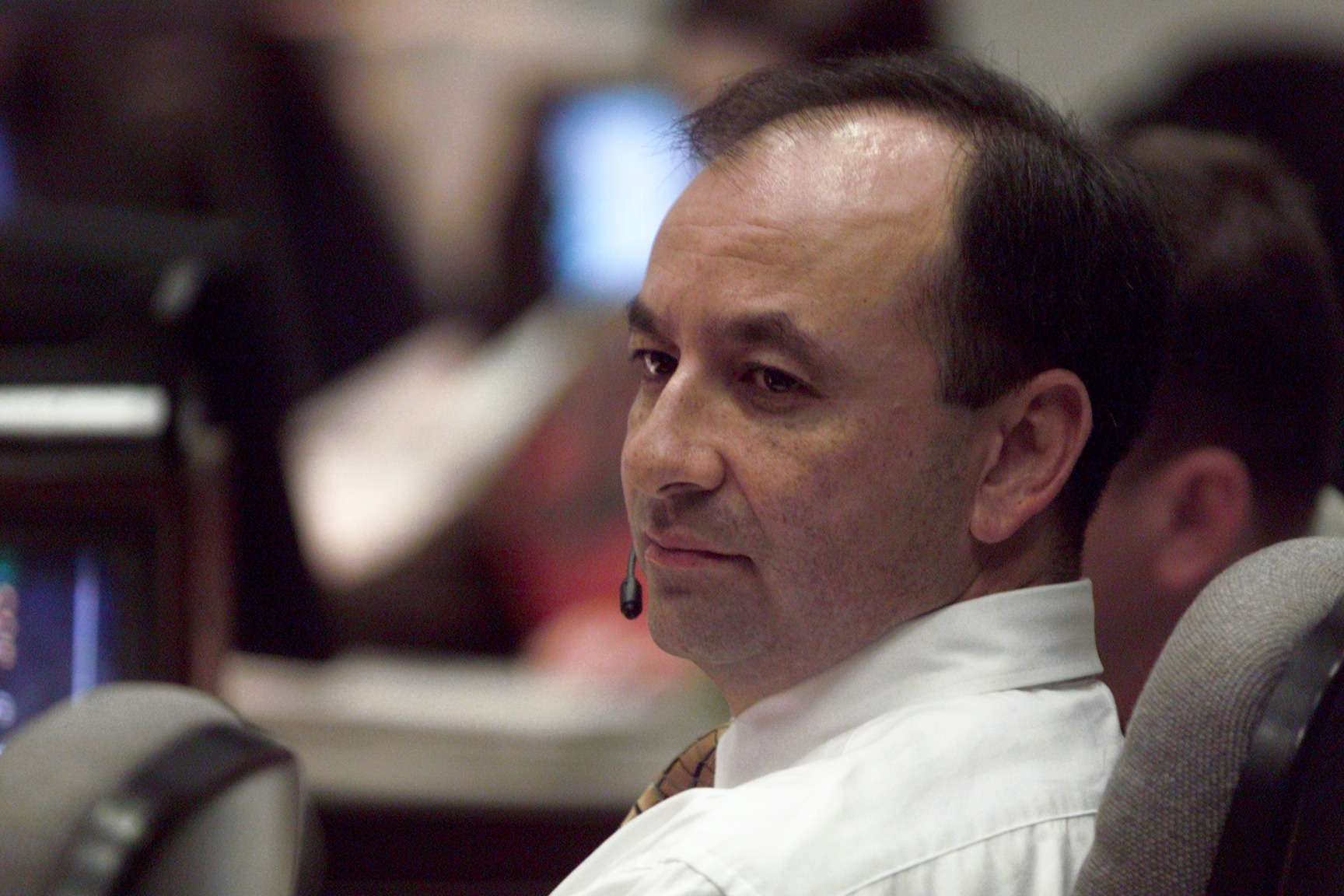 Coverage of STS-104 Launch Coverage of Flight Controllers in MCC.