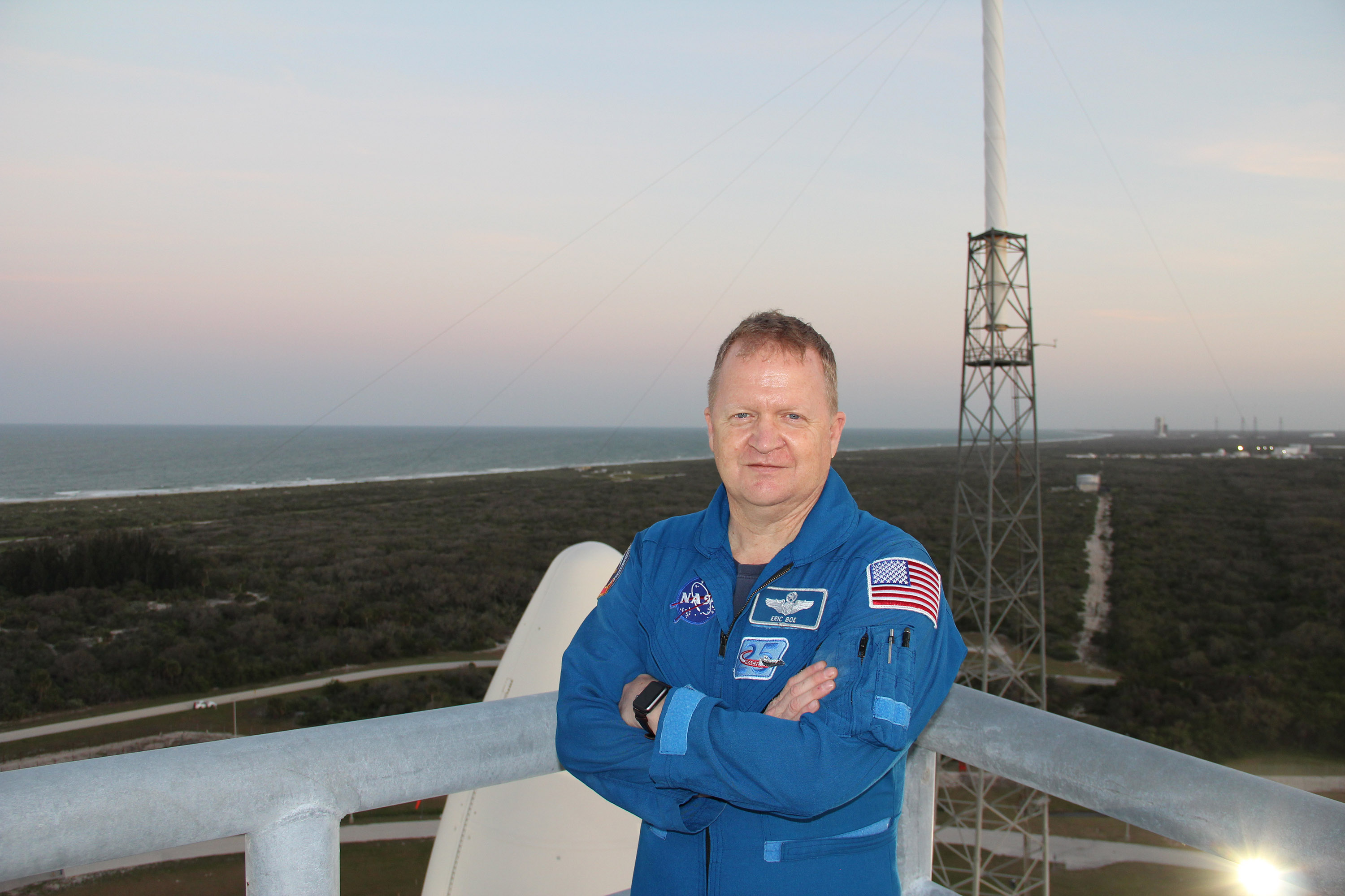 CCP Astronaut Eric Boe with GOES-S