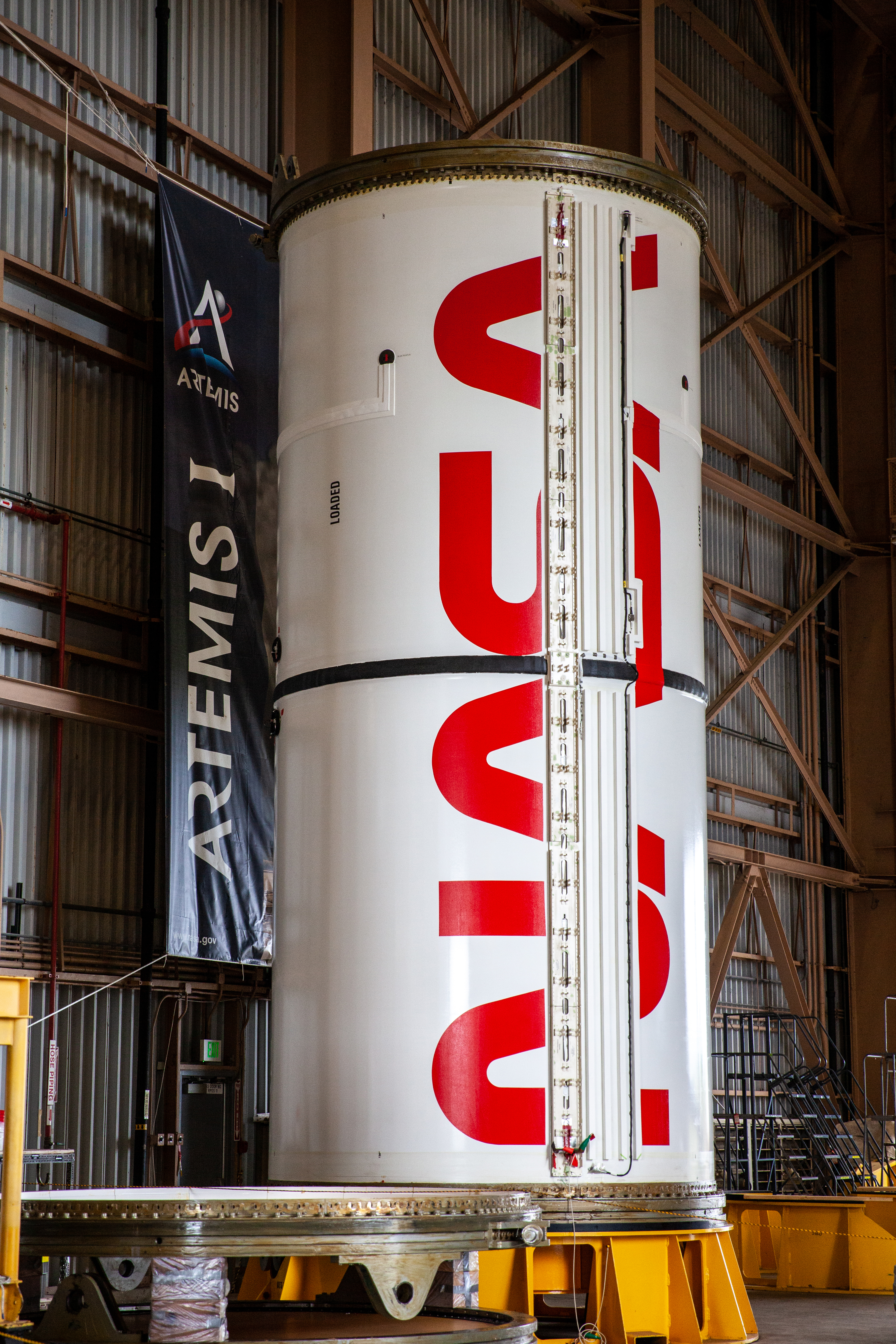 NASA Worm Logo on Booster Segments