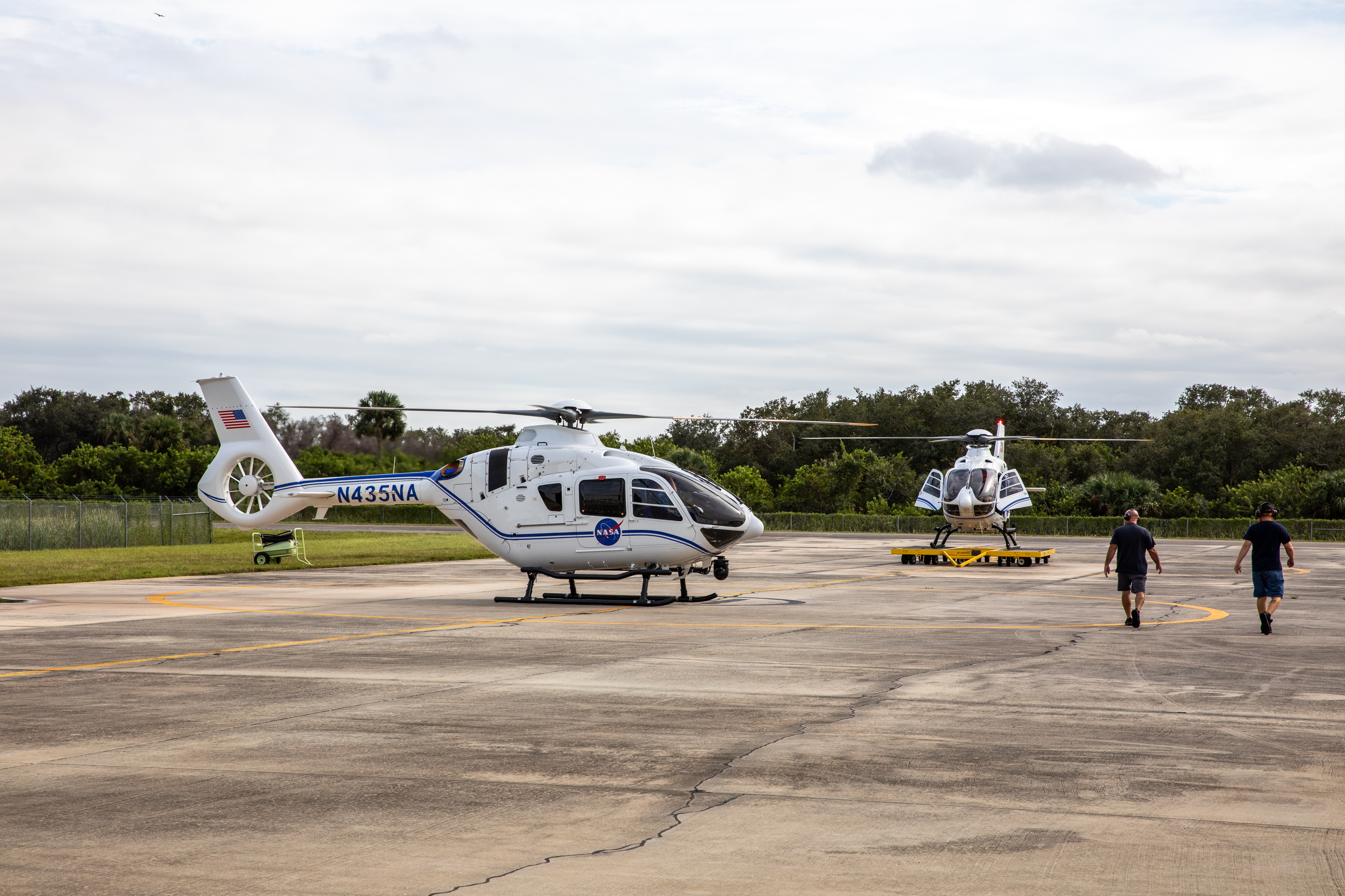 Arrival of New NASA(Airbus H135) Helicopters at KSC