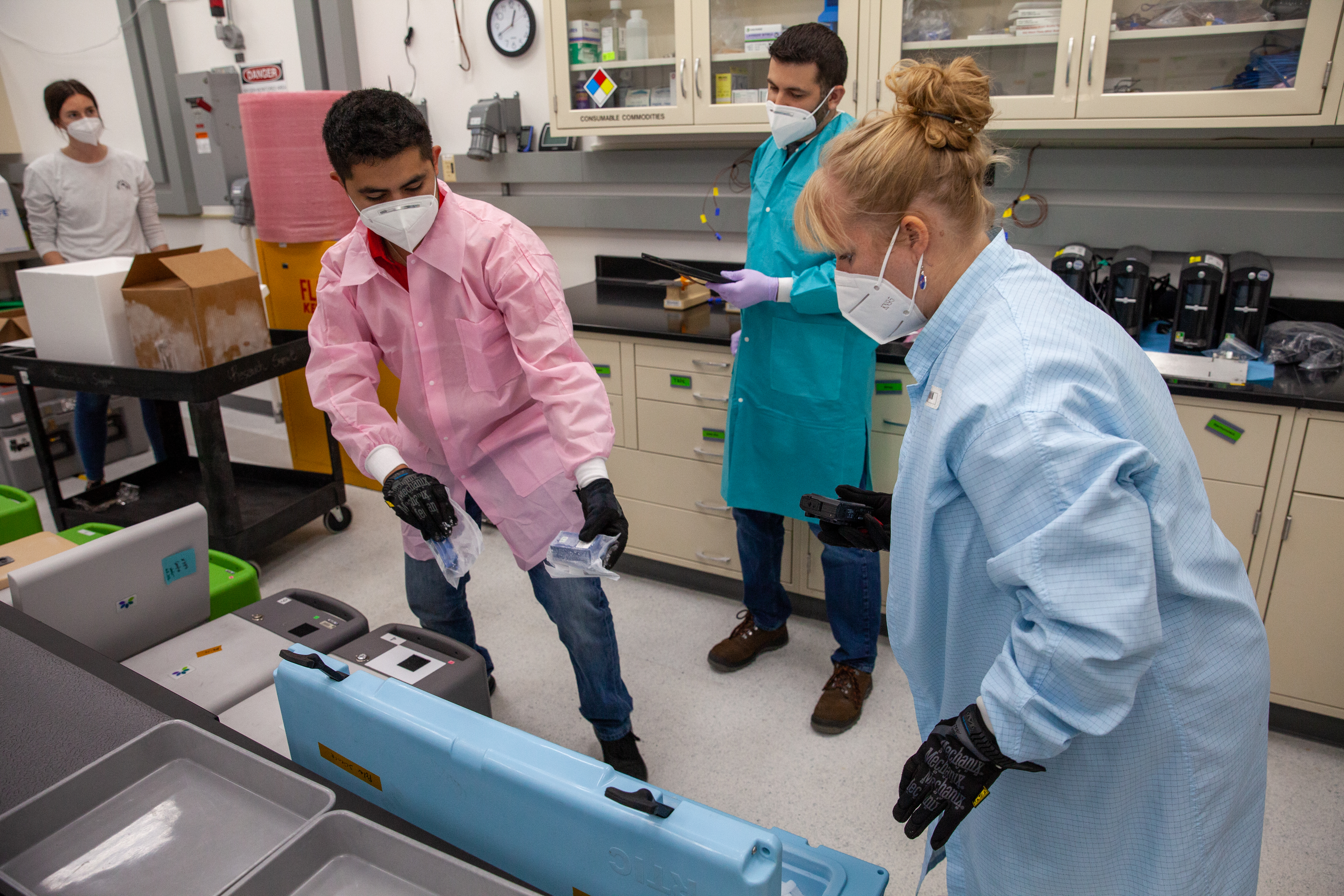 CRS-21 Science Experiments Unpacking