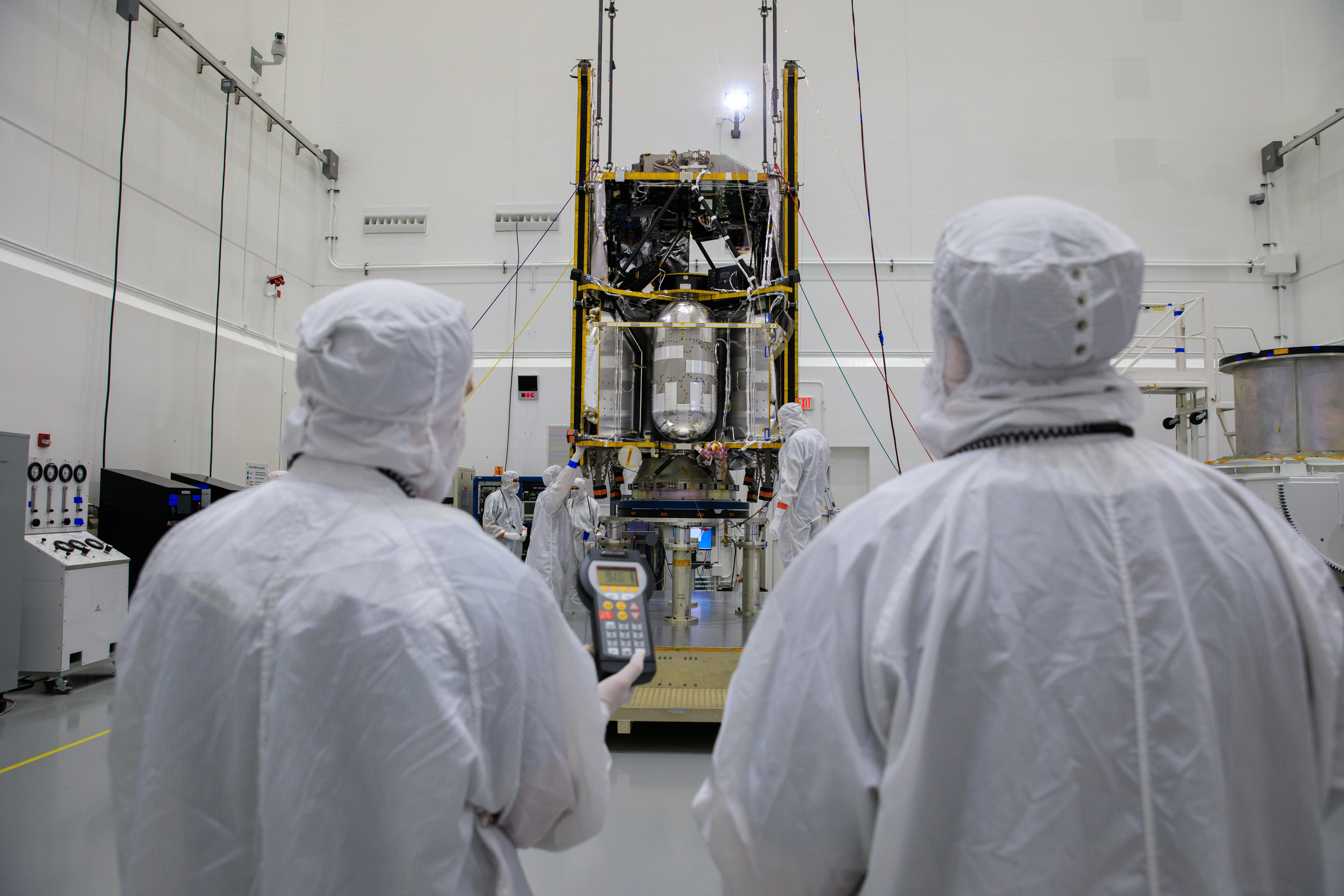 Lucy Spacecraft Lift to Rotation Stand