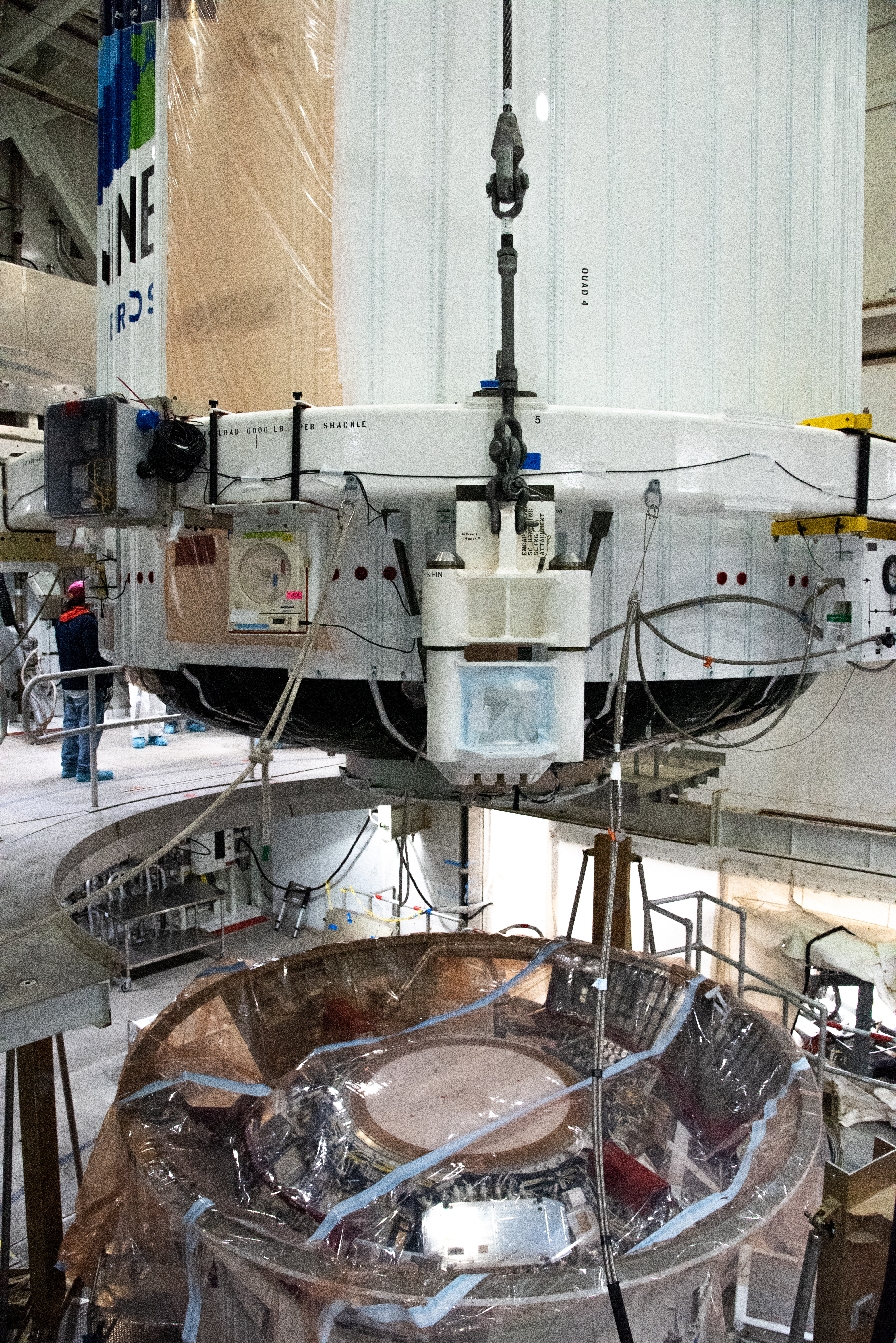 Landsat-9 Spacecraft Lift & Mate