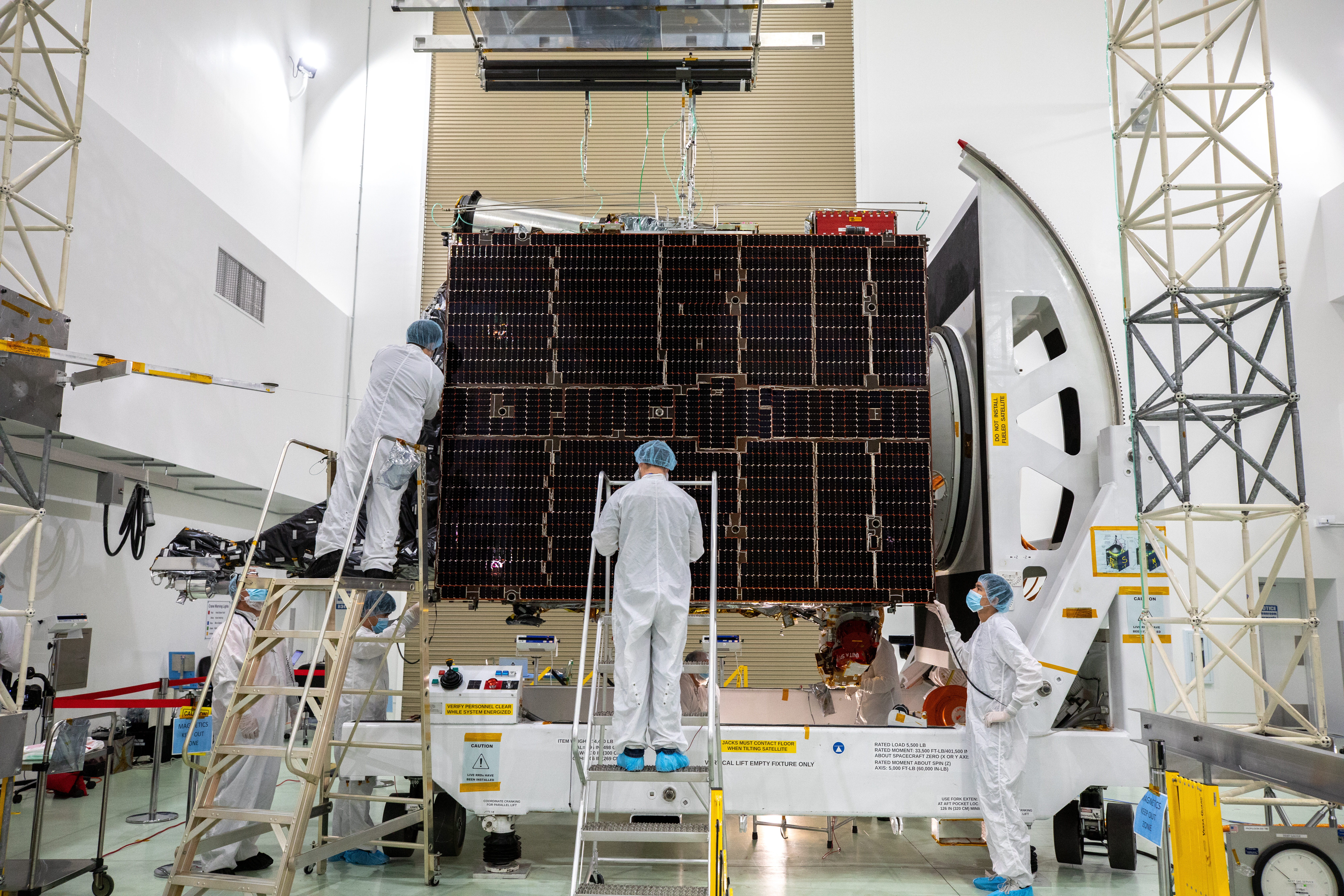 NASA's Psyche Solar Array Stowed for Launch