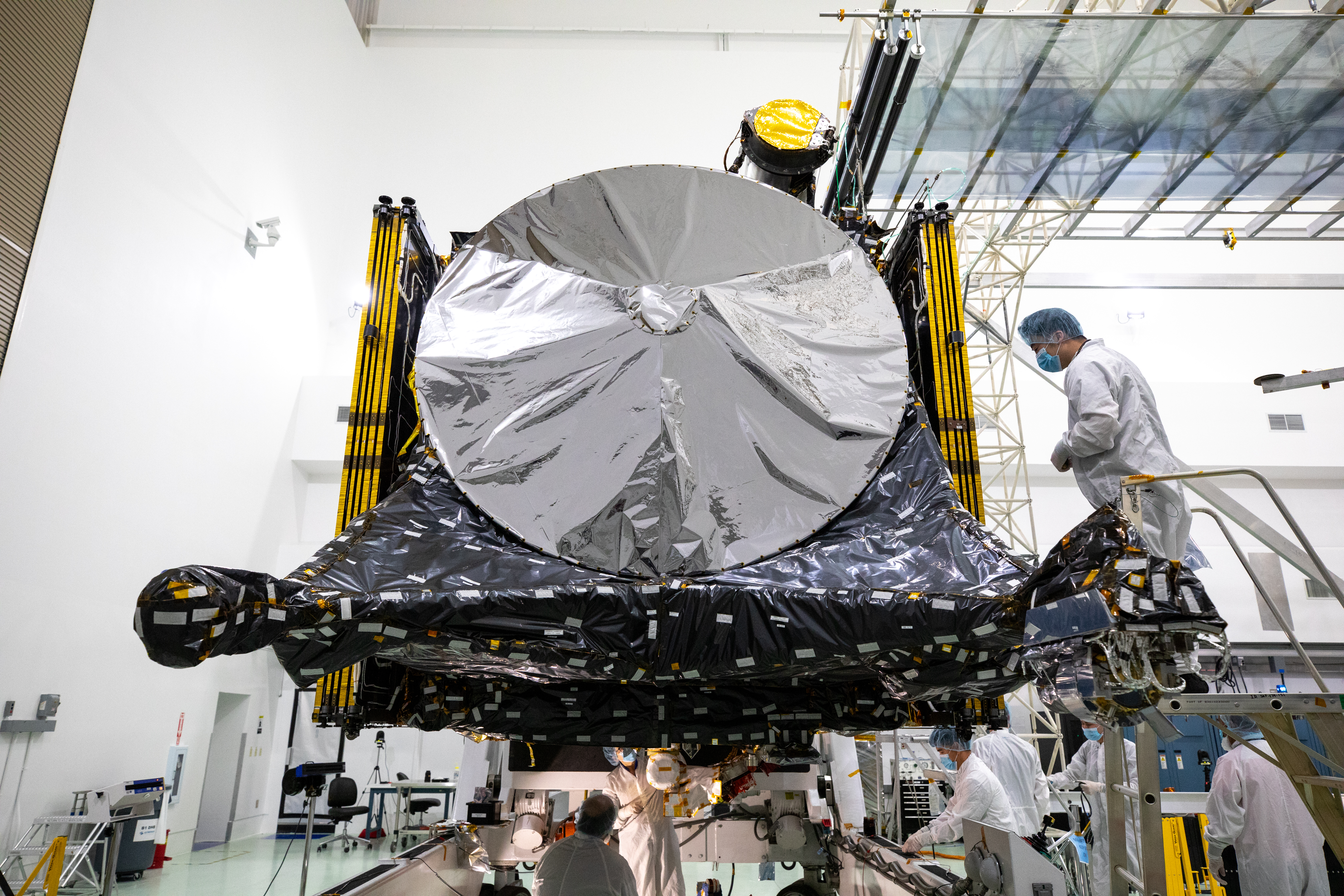 NASA's Psyche Solar Array Stowed for Launch