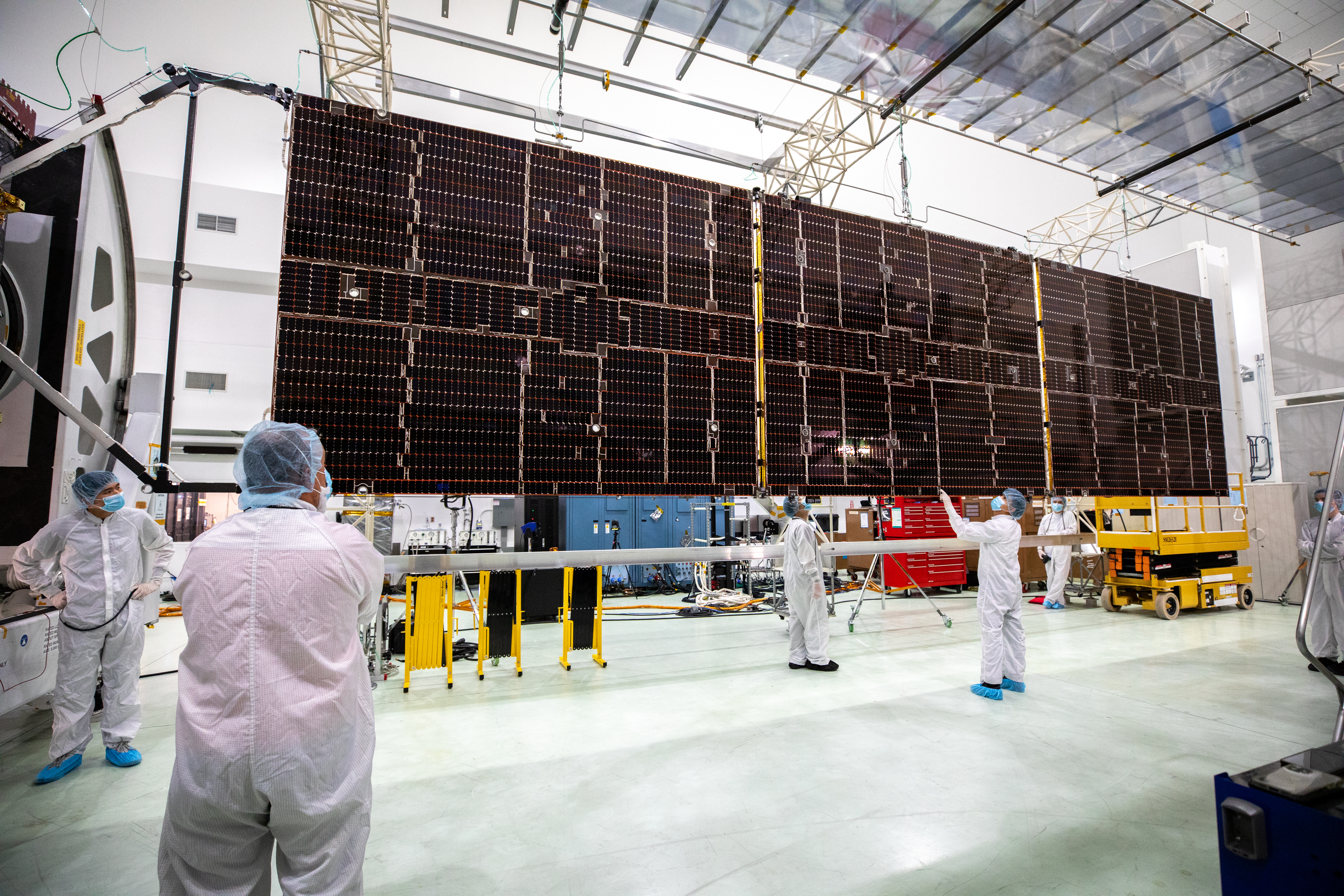 NASA's Psyche Solar Array Stowed for Launch