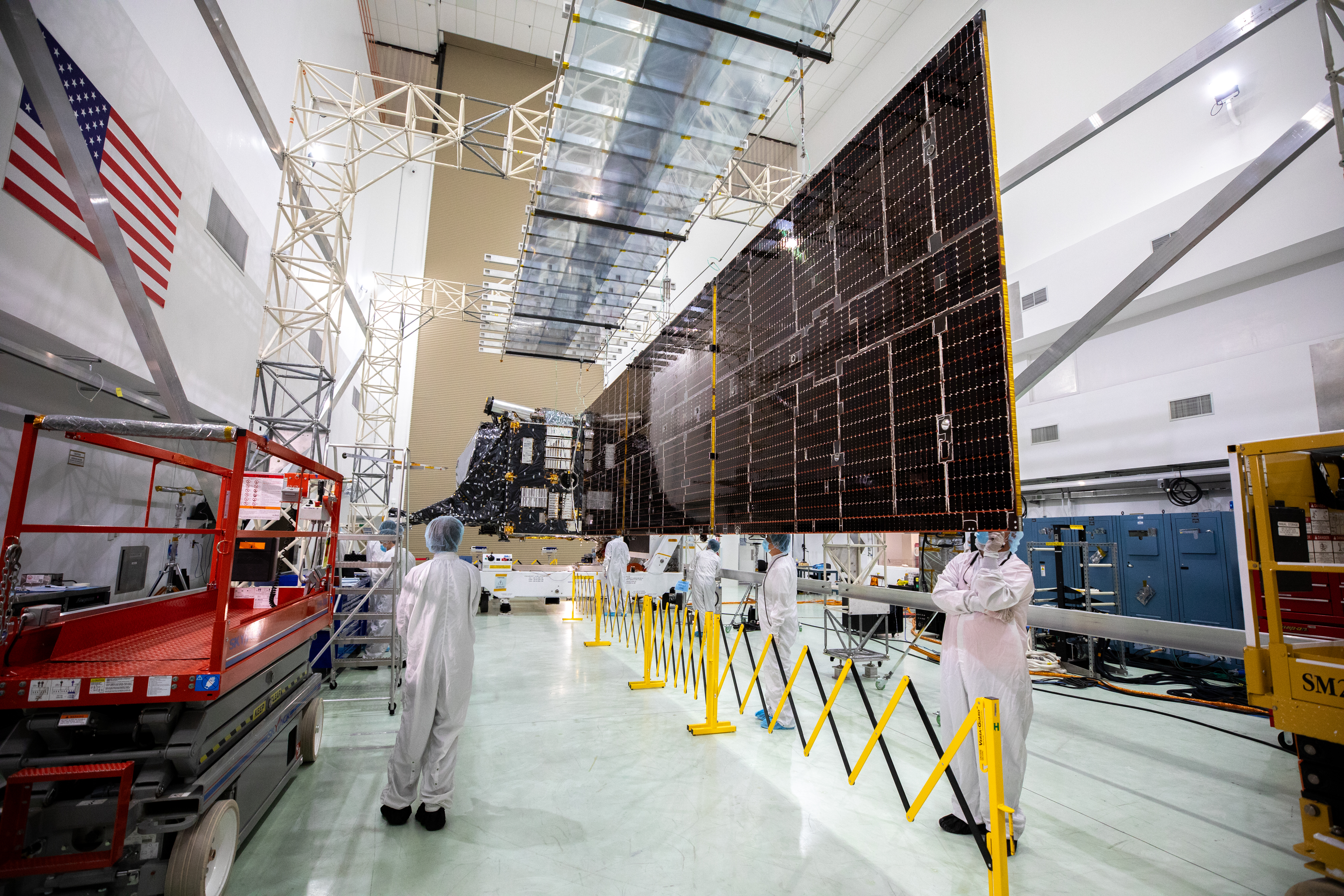 NASA's Psyche Solar Array Stowed for Launch