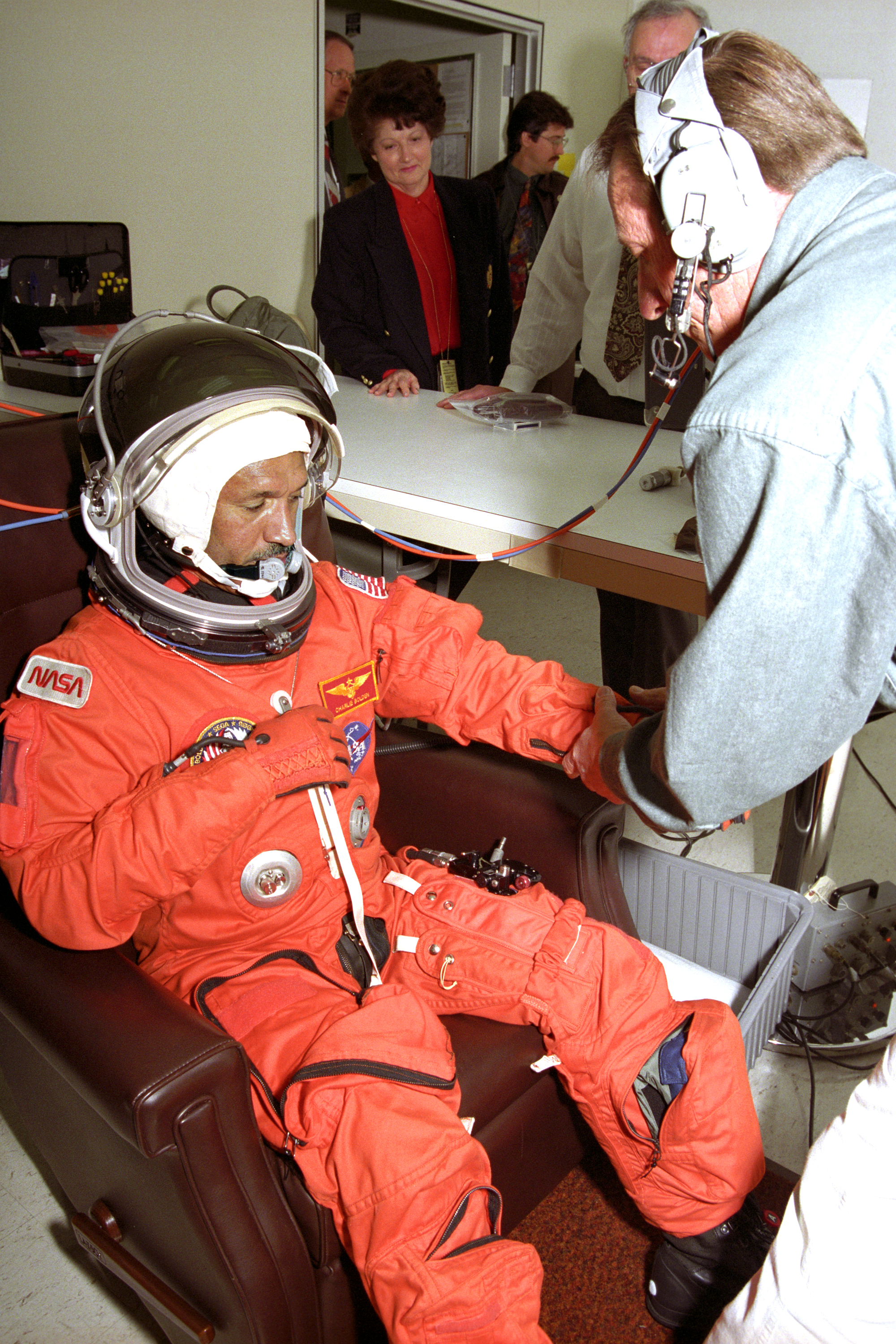 STS-60 Charlie Bolden Suiting