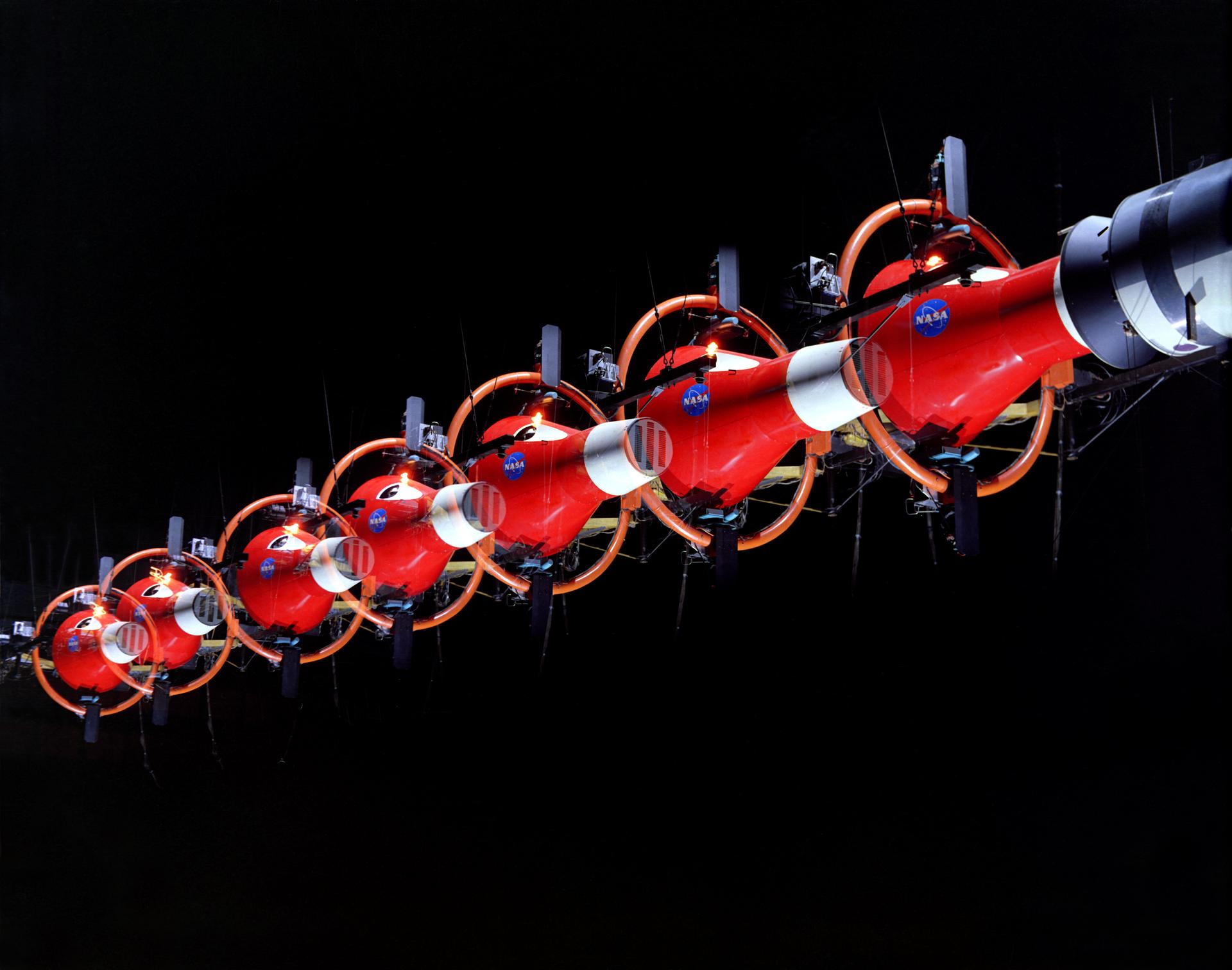 Multiple Exposure of Rendezvous Docking Simulator - Gemini Program