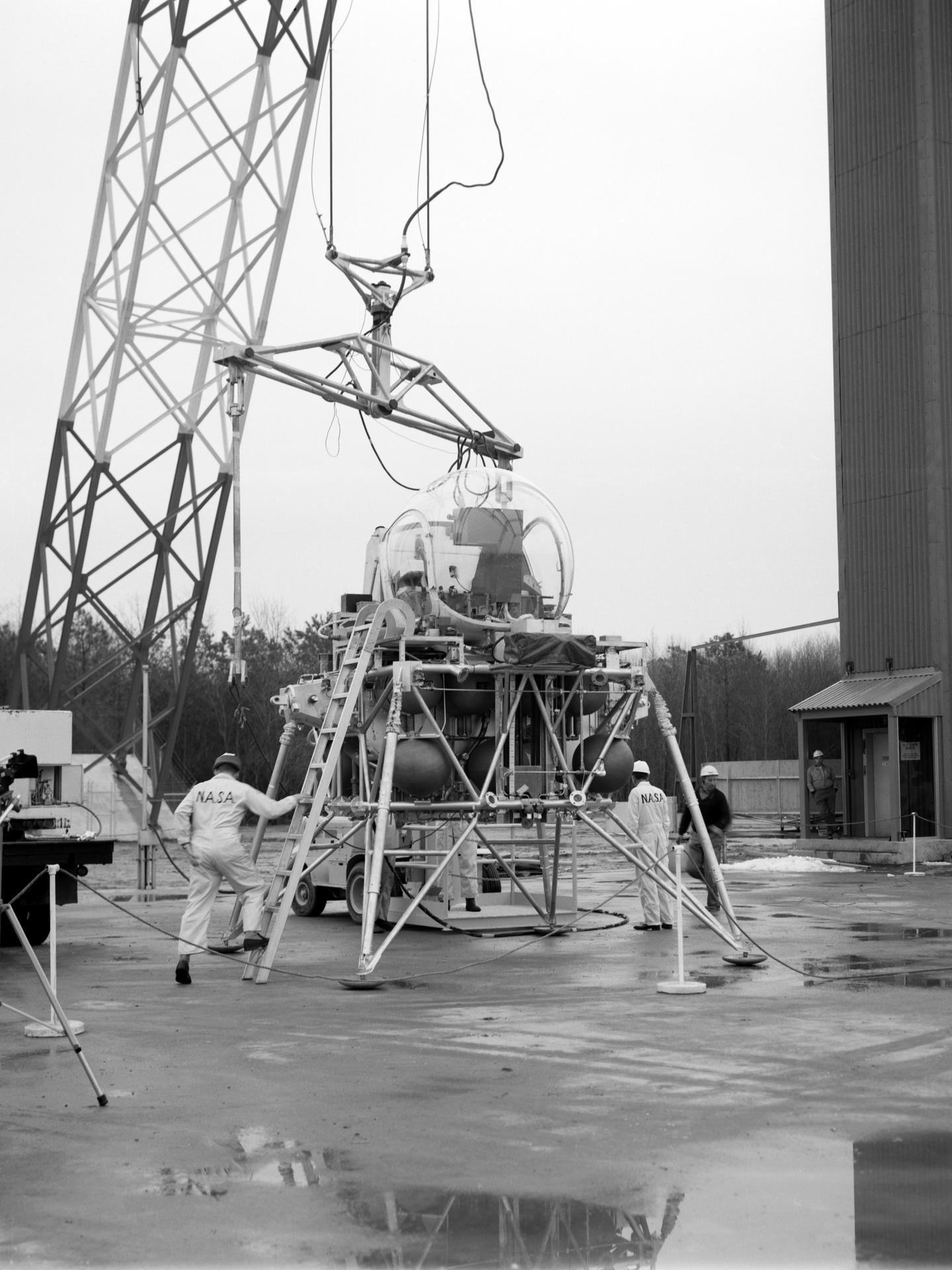 LEM at Lunar Landing Research Facility (LLRF).