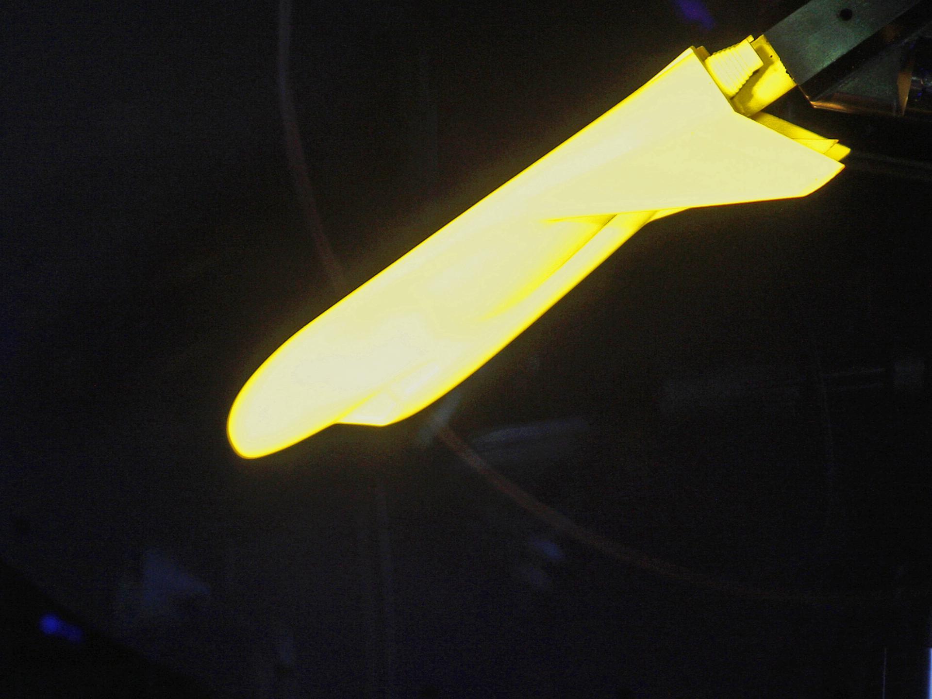 Dream Chaser Model Being Tested at Langley Research Center (LaRC