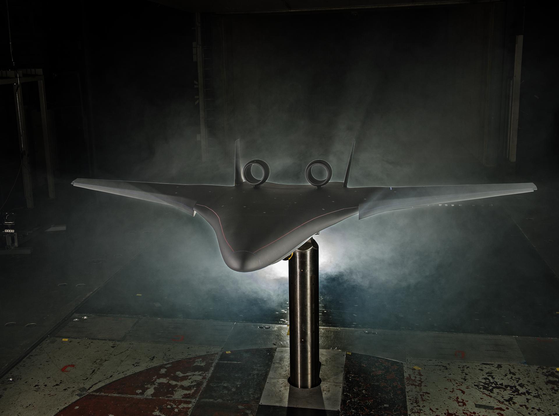 Hybrid Wing Body Particle Image Velocimetry Test in LaRC 14x22 F